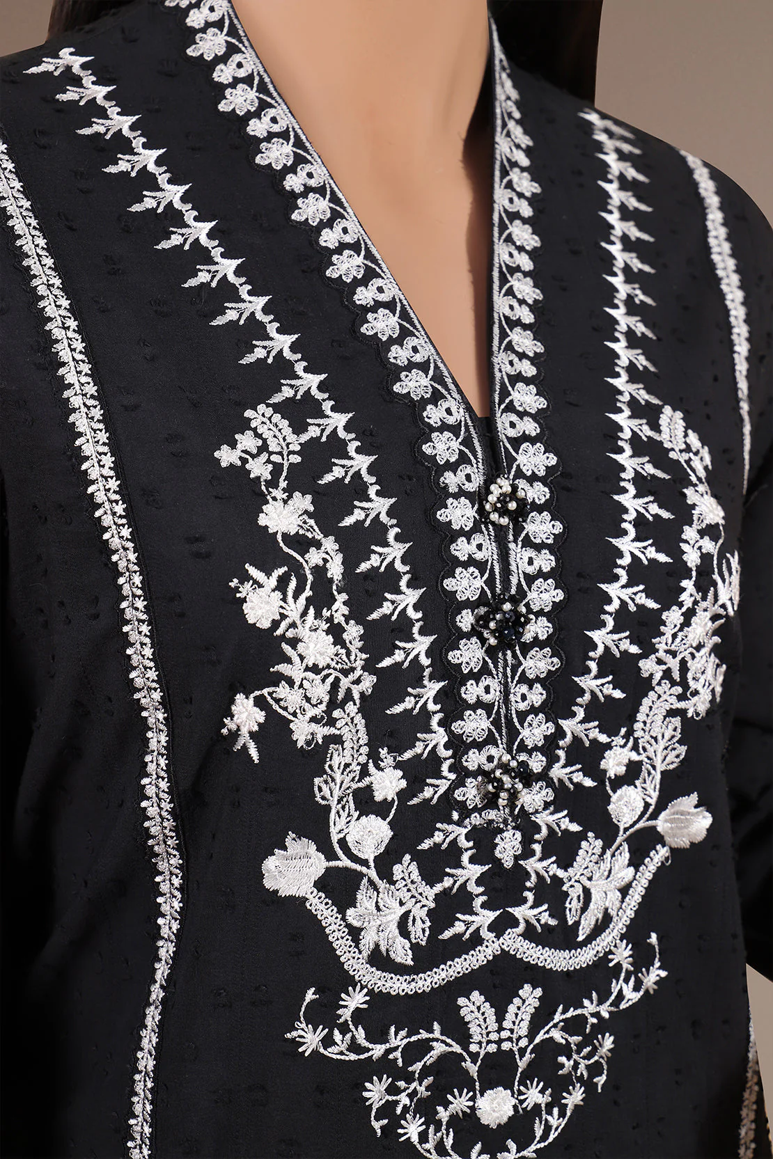 Unstitched Embroidered Self Jacquard 3 Piece - Image 3