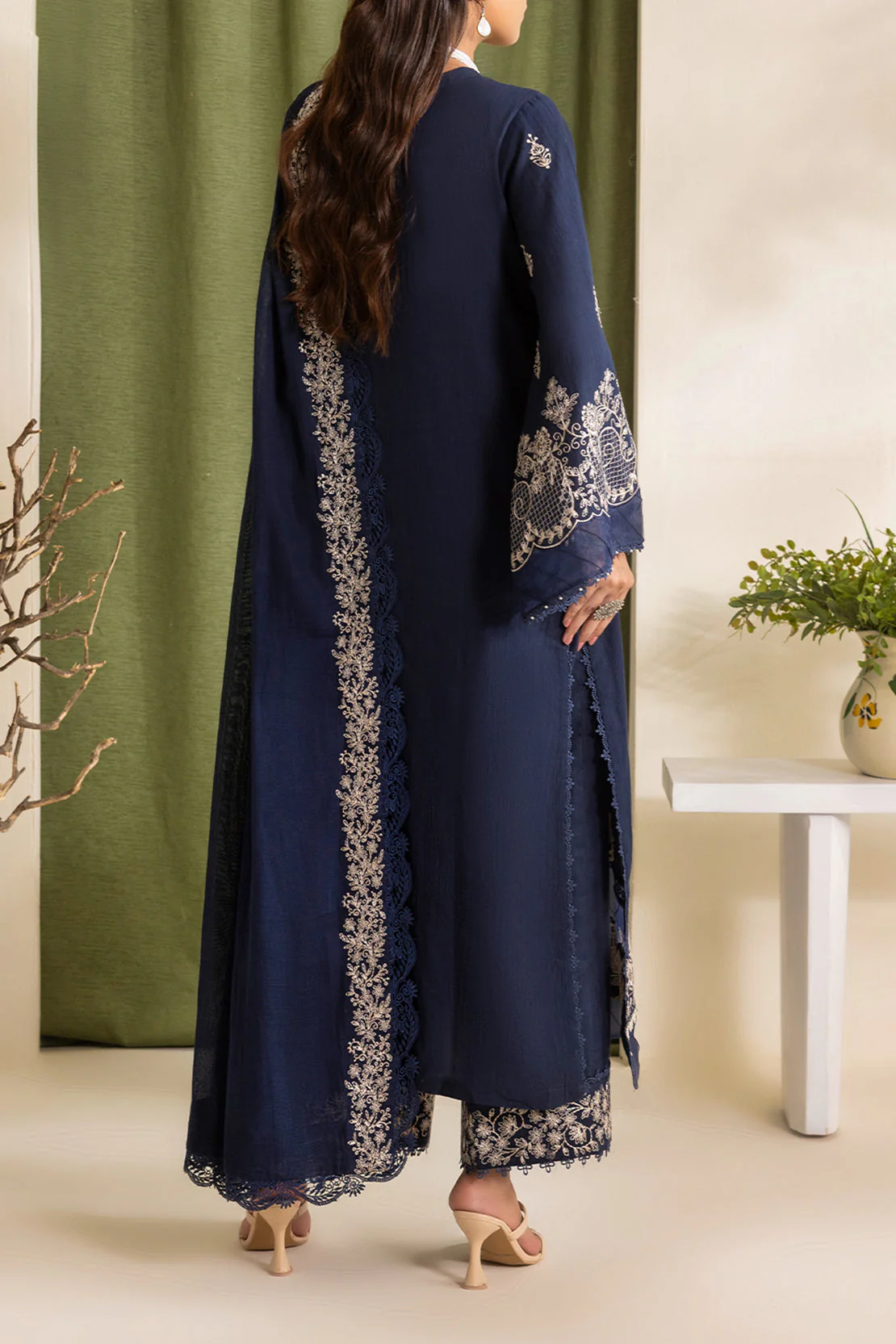 Unstitched Embroidered Self Jacquard 3 Piece - Image 2
