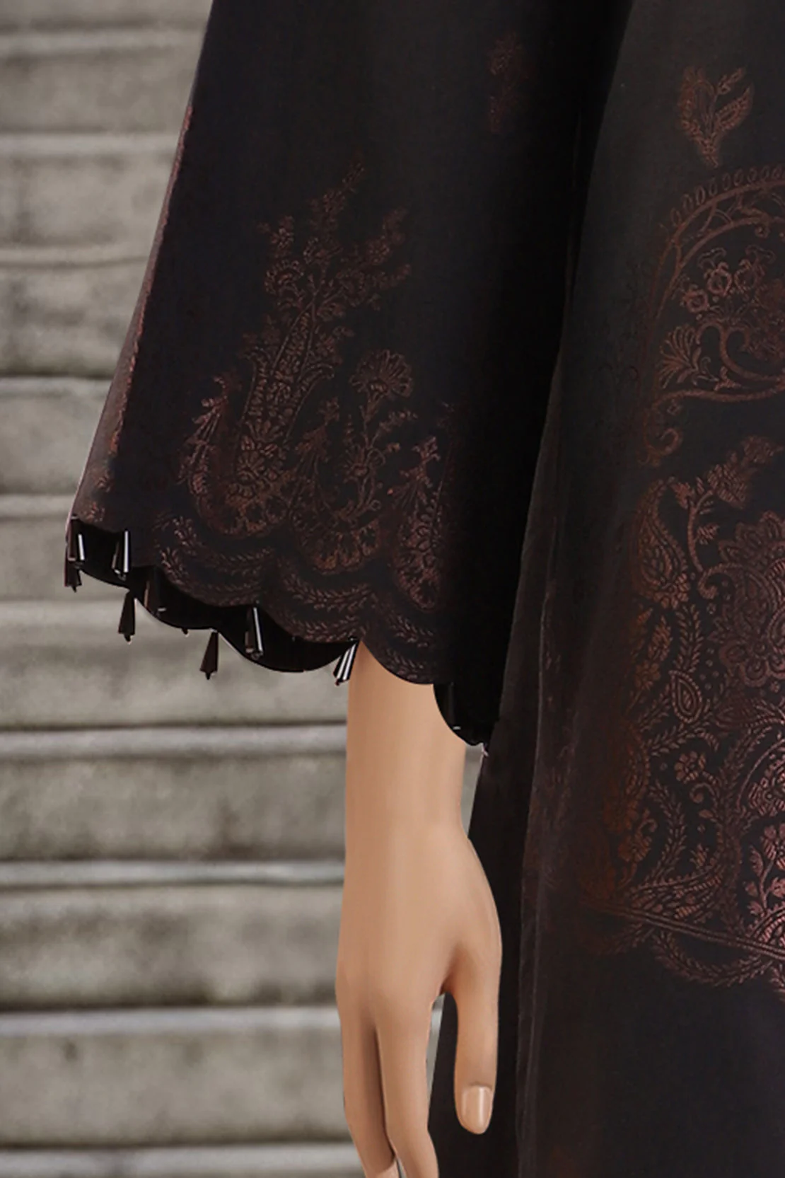 Unstitched Jacquard Cotton 2 Piece (Shirt/Dupatta) - Image 3