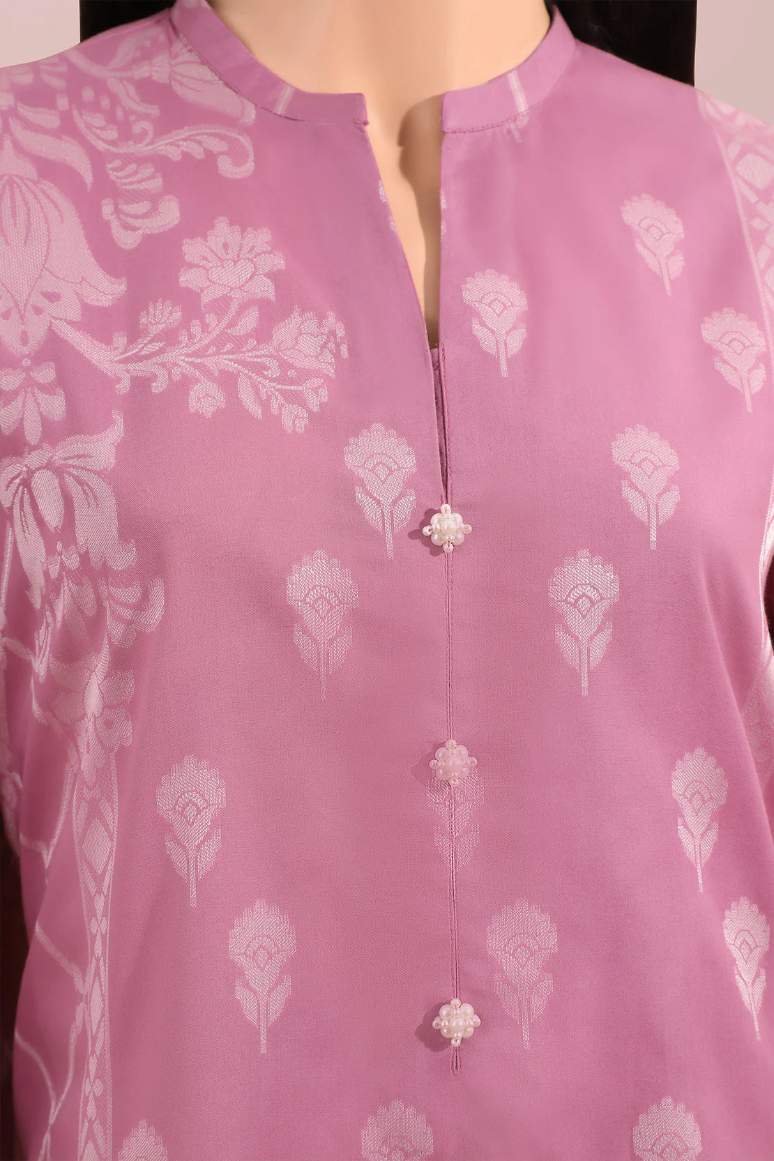 Unstitched Jacquard Cotton 2 Piece (Shirt/Dupatta) - Image 2