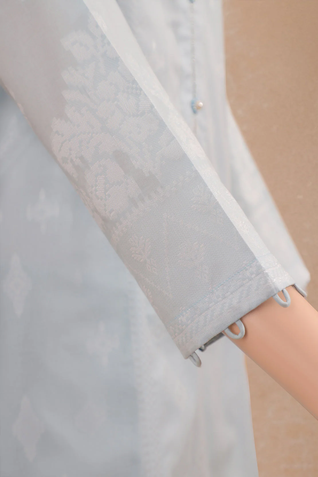 Unstitched Jacquard Cotton 2 Piece (Shirt/Dupatta) - Image 3