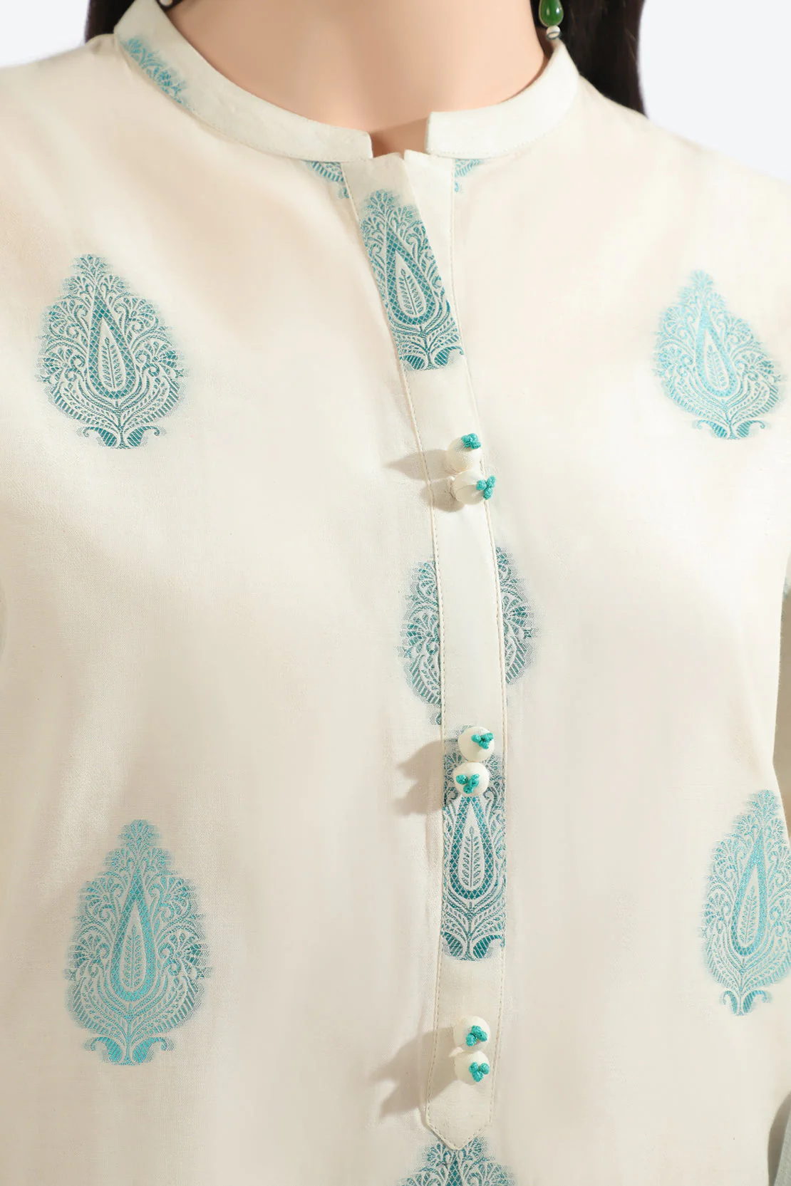 Unstitched Jacquard Cotton 2 Piece (Shirt/Dupatta) - Image 3