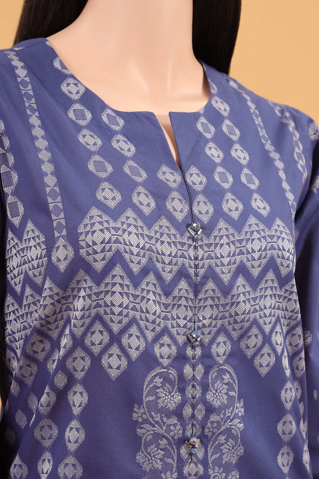 Unstitched Jacquard Cotton 2 Piece (Shirt/Dupatta) - Image 4