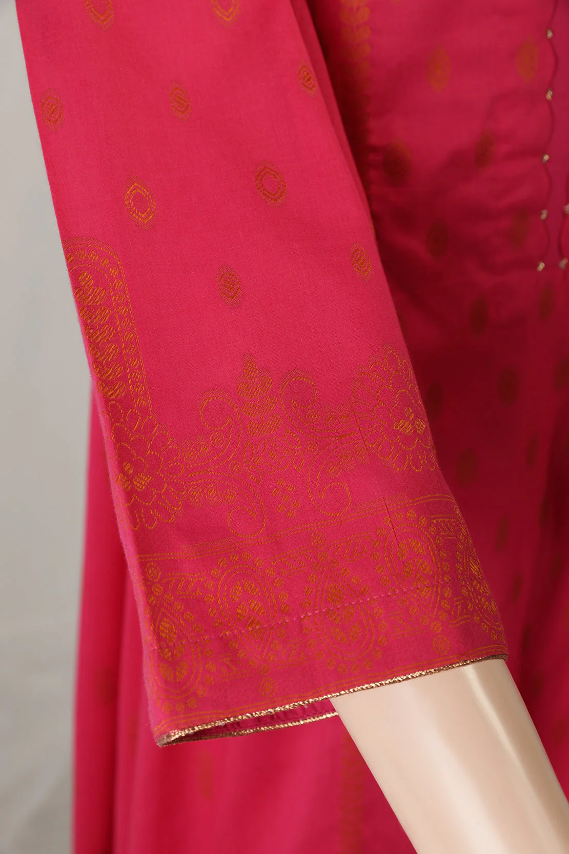 Unstitched Jacquard Cotton 2 Piece (Shirt/Dupatta) - Image 3