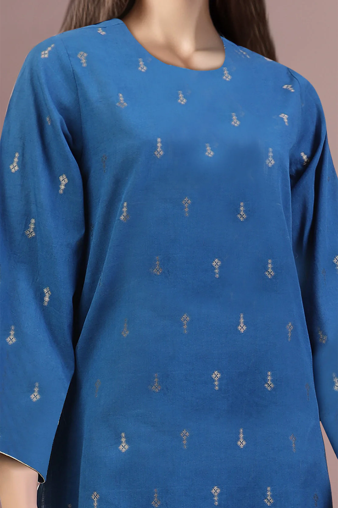 Unstitched Jacquard Cotton 2 Piece (Shirt/Dupatta)