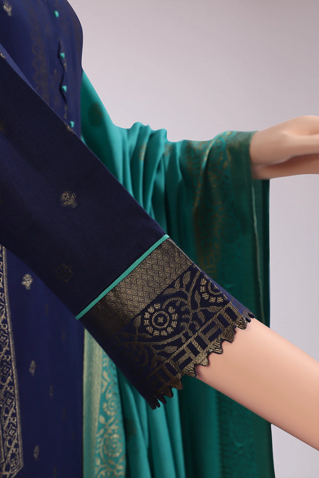 Unstitched Jacquard Cotton 2 Piece (Shirt/Dupatta) - Image 3