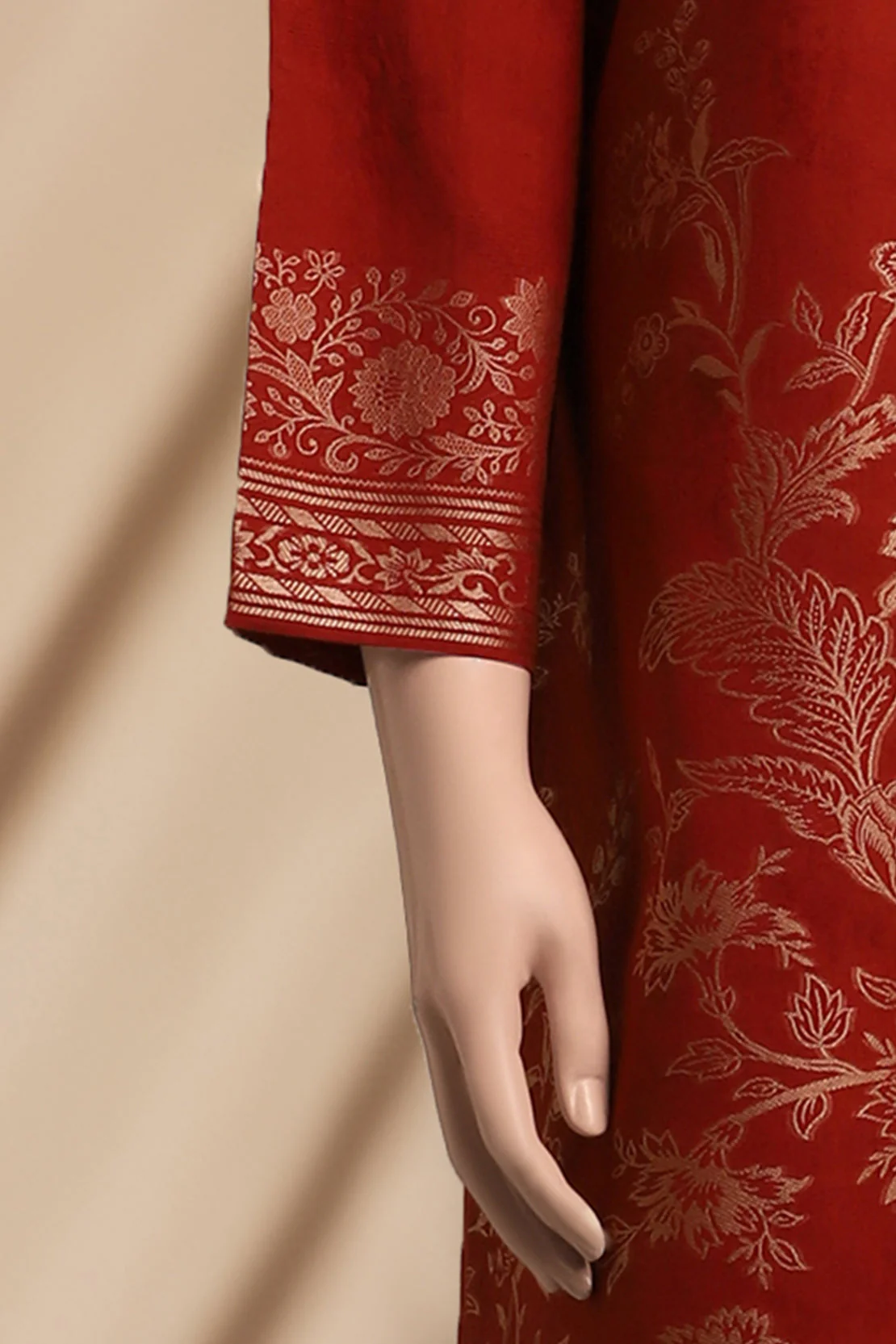Unstitched Jacquard Cotton 2 Piece (Shirt/Dupatta) - Image 4