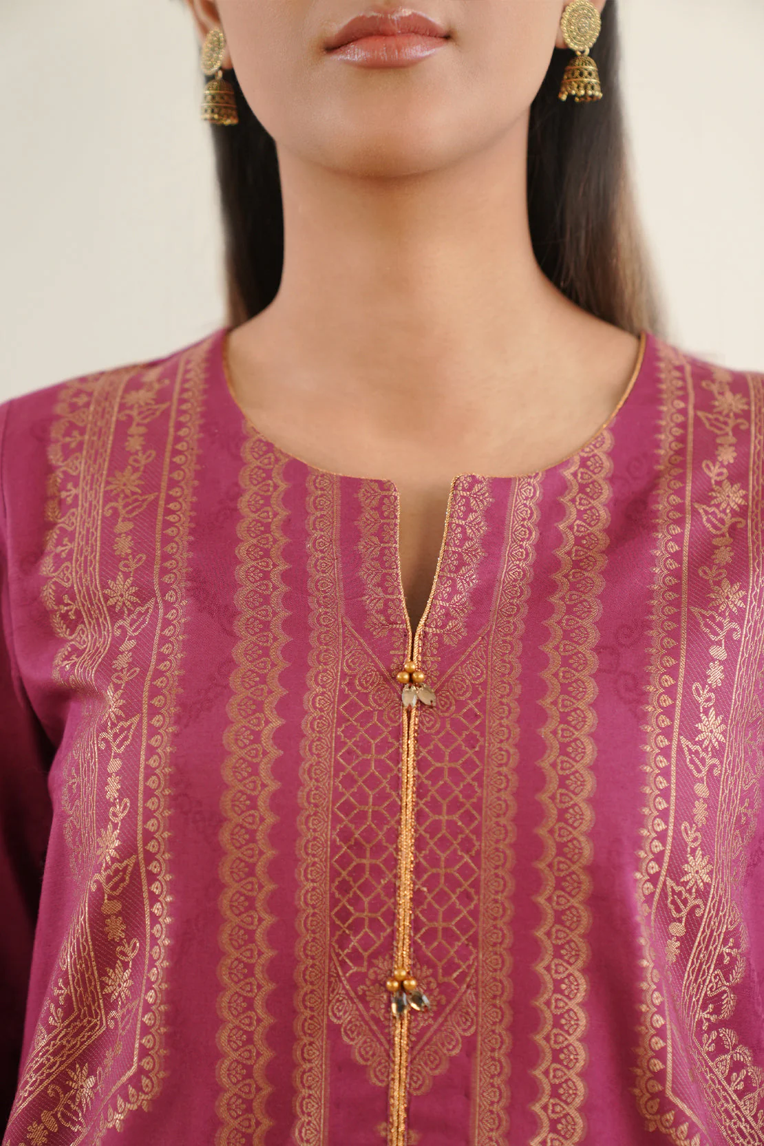 Unstitched Jacquard Cotton 2 Piece (Shirt/Dupatta)