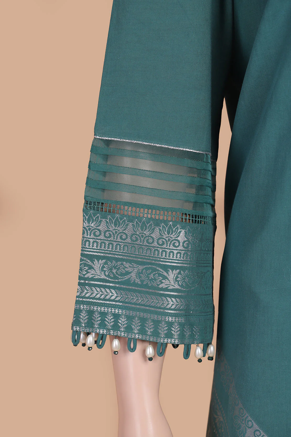 Unstitched Jacquard Cotton 2 Piece (Shirt/Dupatta) - Image 4