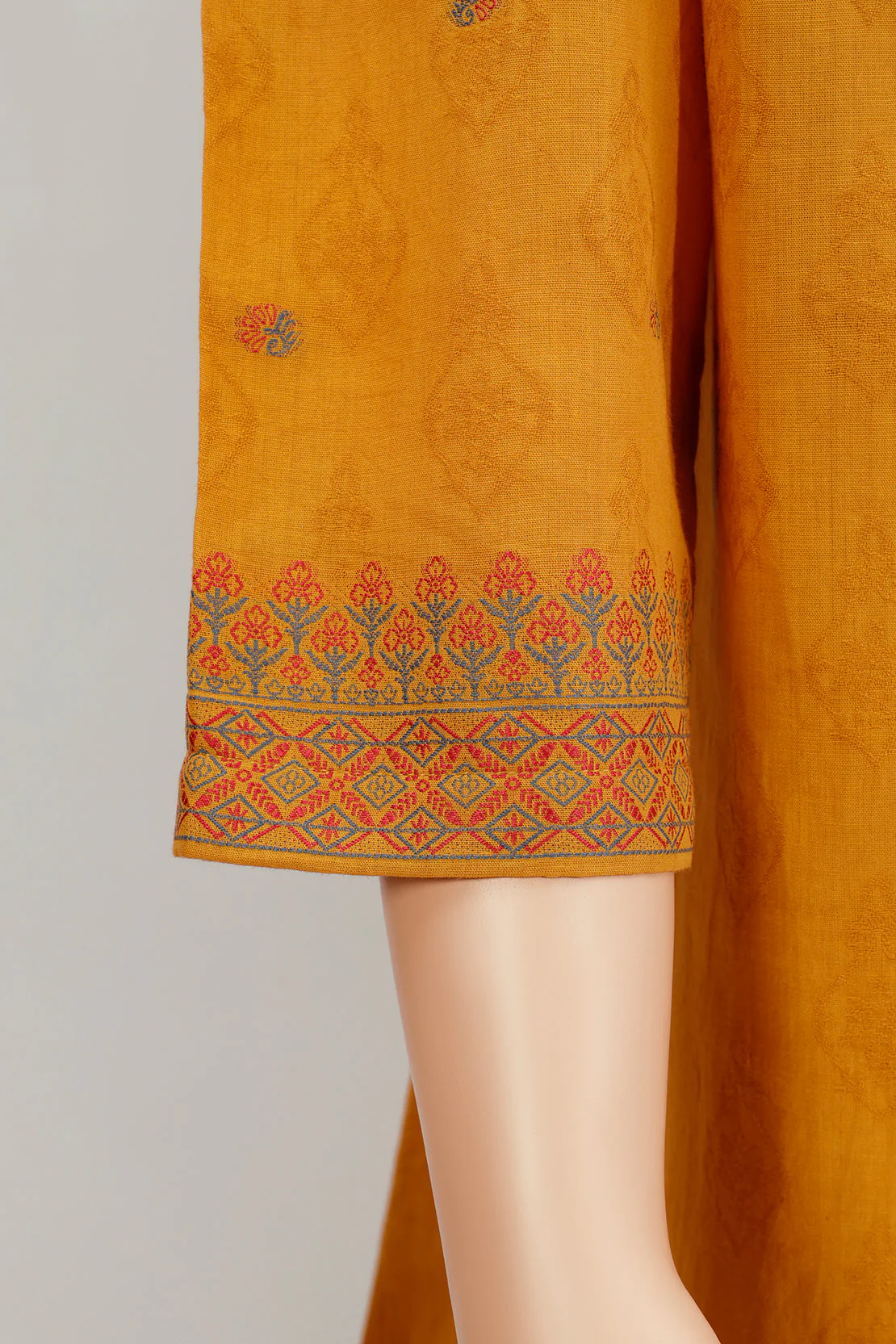 Unstitched Jacquard Cotton 2 Piece (Shirt/Dupatta) - Image 4