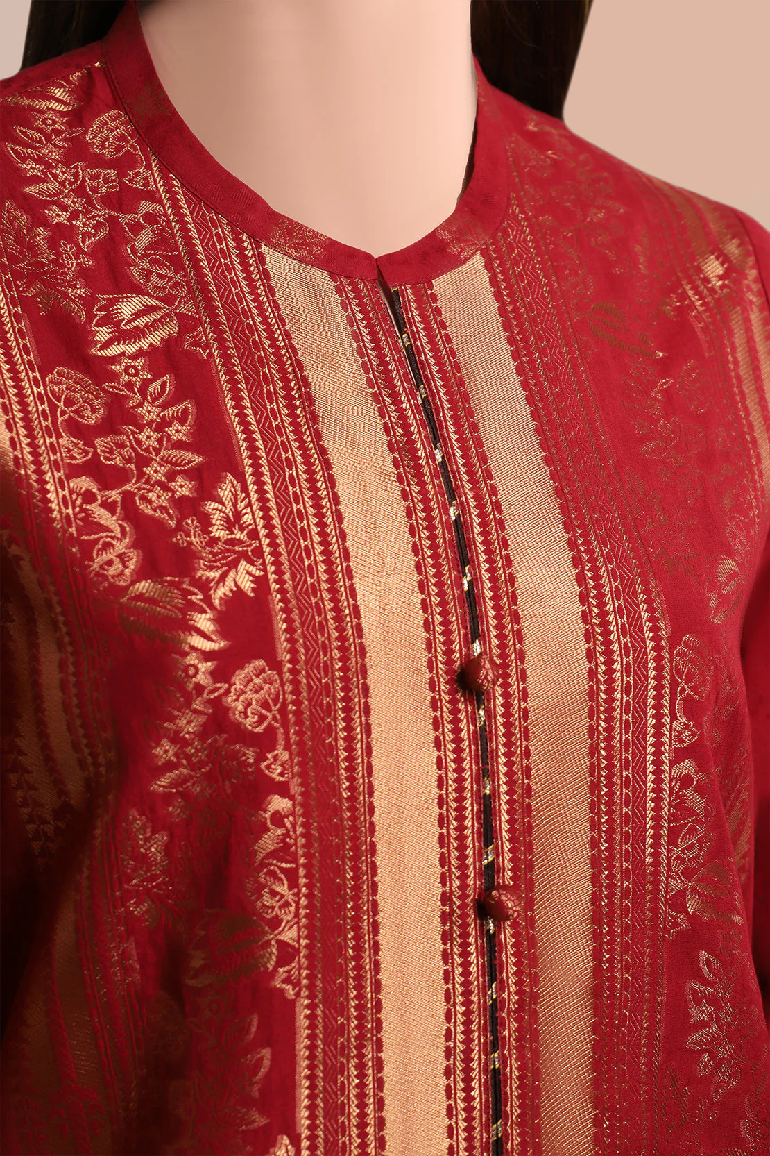 Unstitched Jacquard Cotton 2 Piece (Shirt/Dupatta) - Image 2