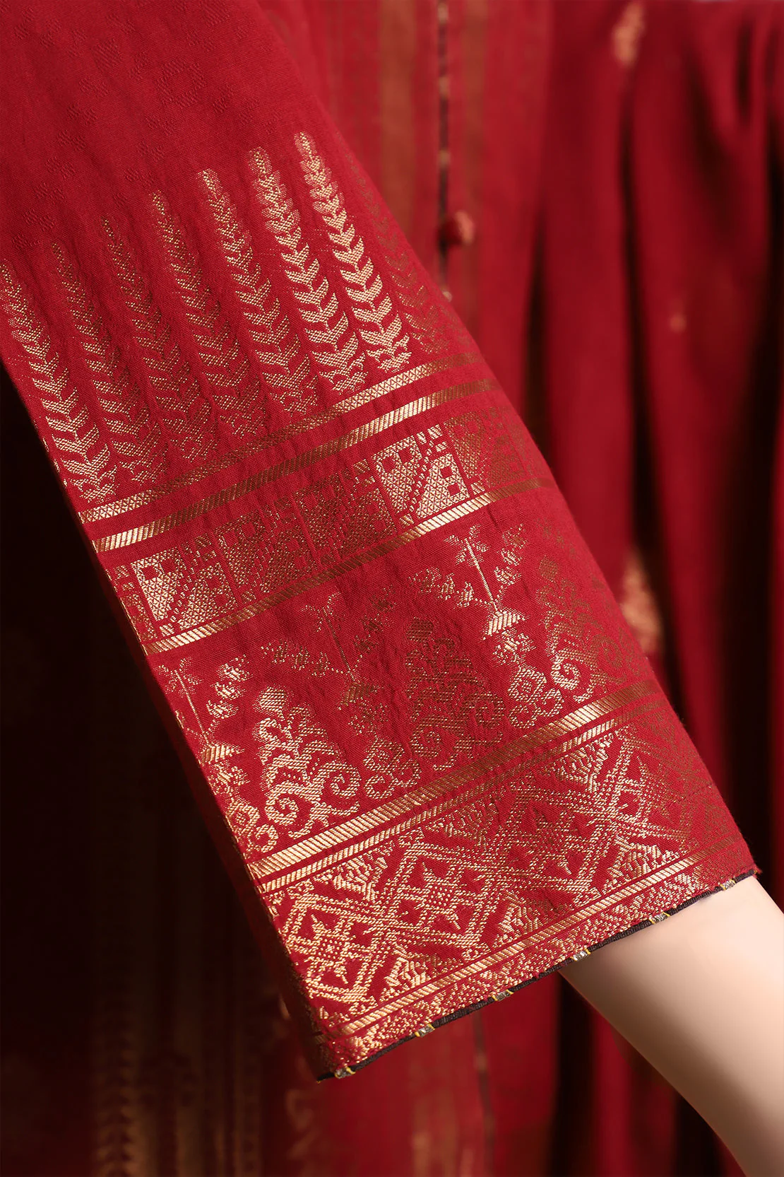 Unstitched Jacquard Cotton 2 Piece (Shirt/Dupatta) - Image 3