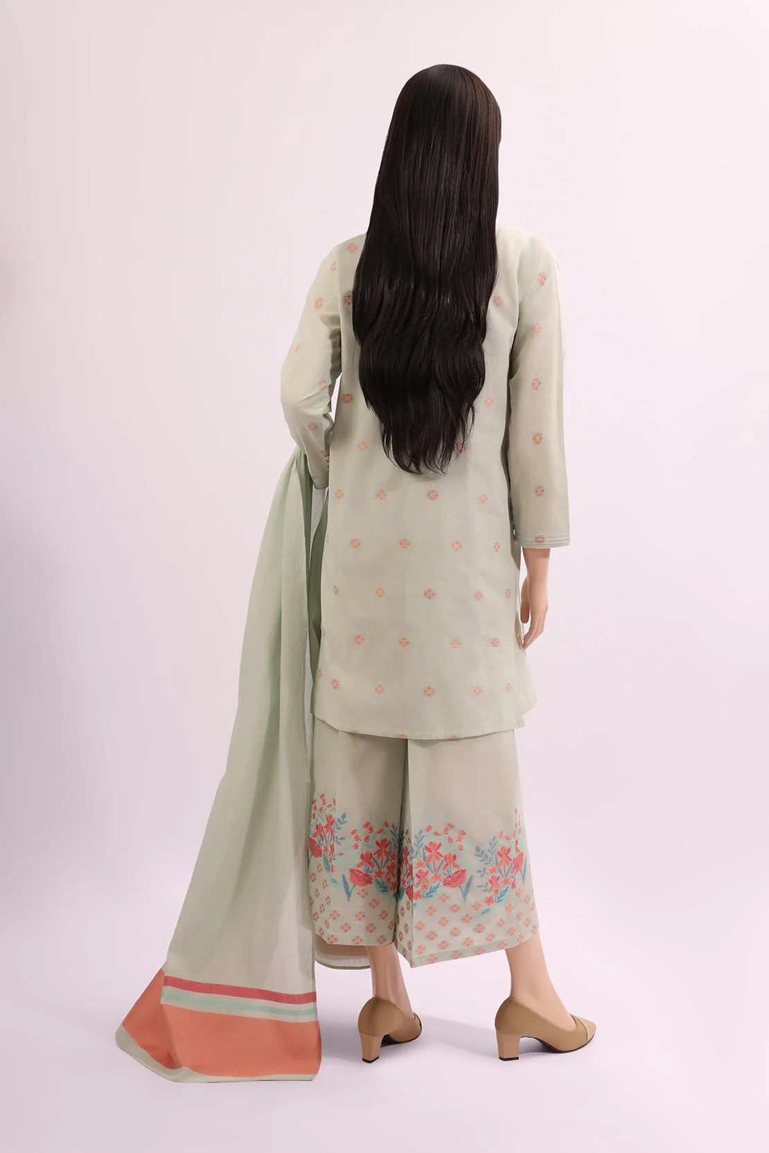 Unstitched Jacquard Cotton 2 Piece (Shirt/Dupatta) - Image 2