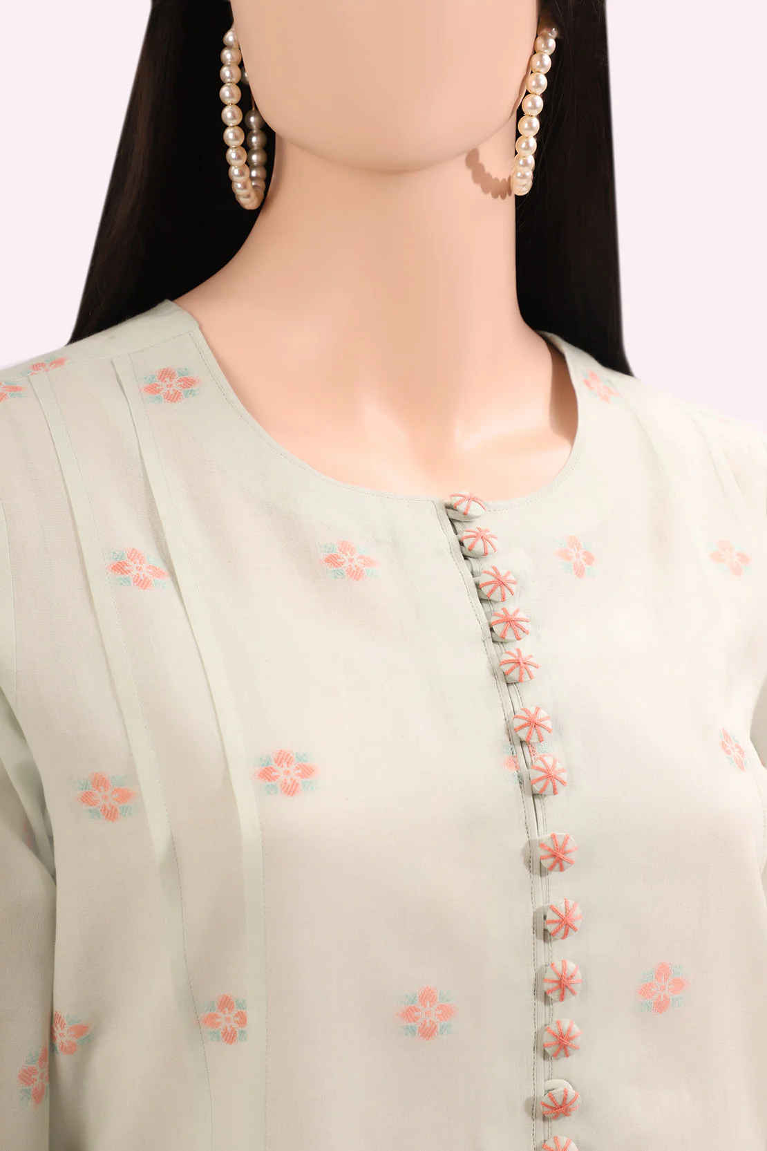 Unstitched Jacquard Cotton 2 Piece (Shirt/Dupatta) - Image 3