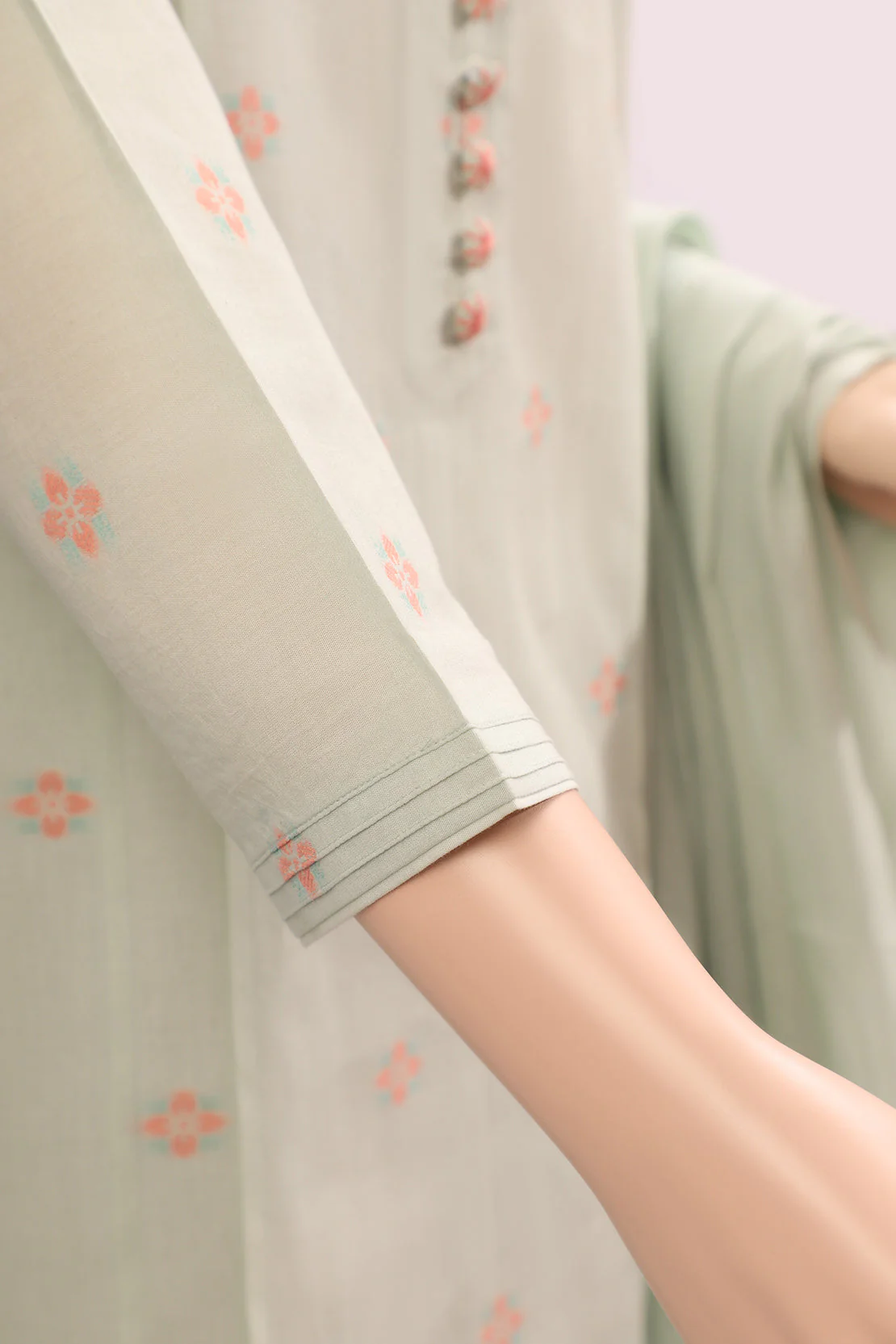 Unstitched Jacquard Cotton 2 Piece (Shirt/Dupatta) - Image 4