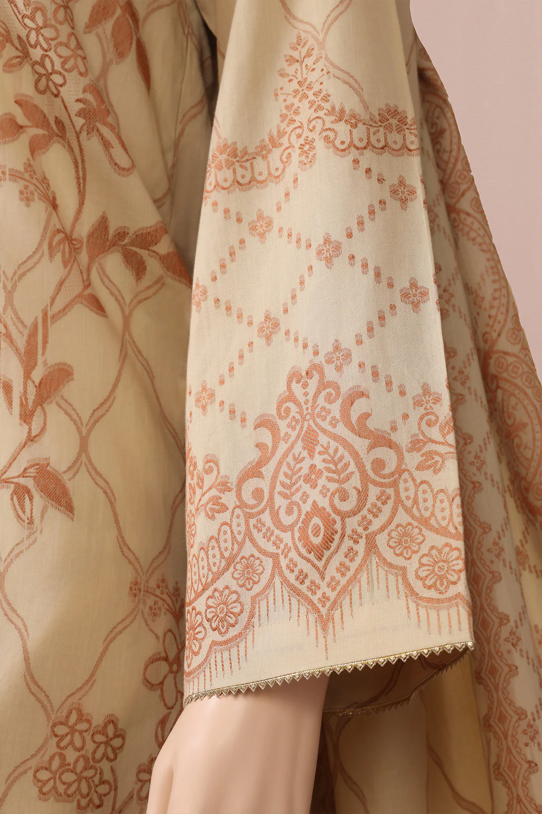 Unstitched Jacquard Cotton 2 Piece (Shirt/Dupatta) - Image 3