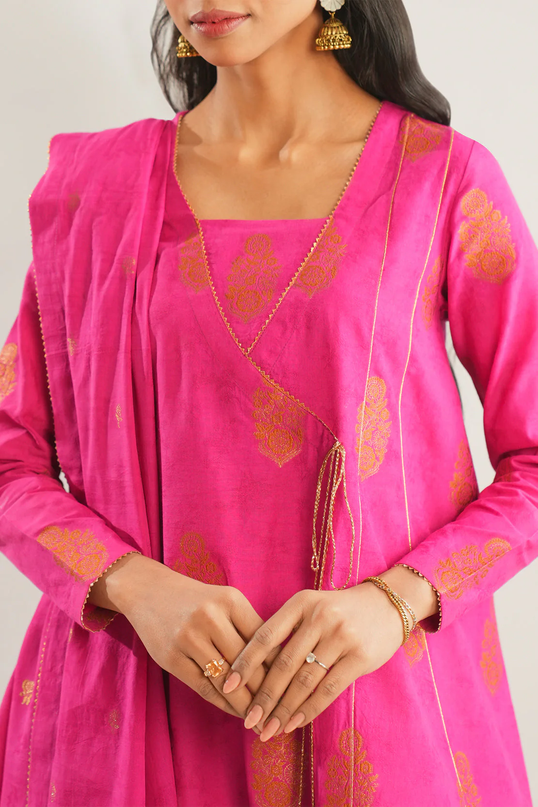 Unstitched Jacquard Cotton 2 Piece (Shirt/Dupatta) - Image 4