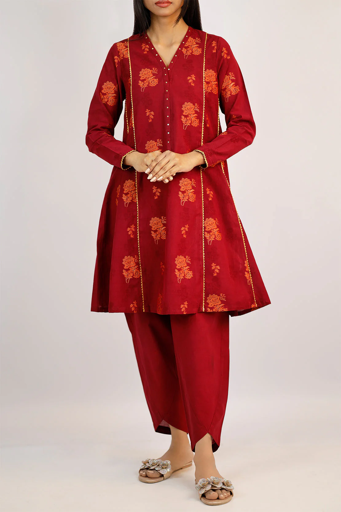 Unstitched Jacquard Cotton 2 Piece (Shirt/Dupatta) - Image 3