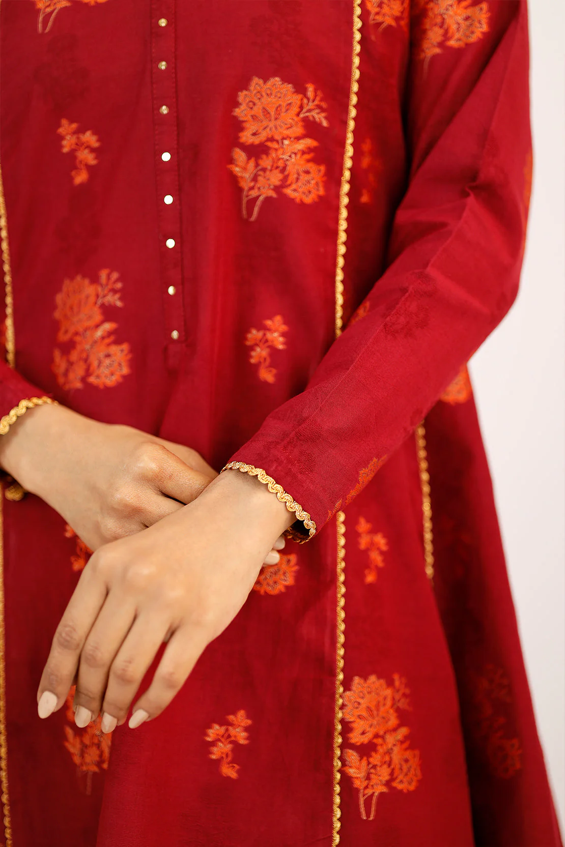 Unstitched Jacquard Cotton 2 Piece (Shirt/Dupatta) - Image 6