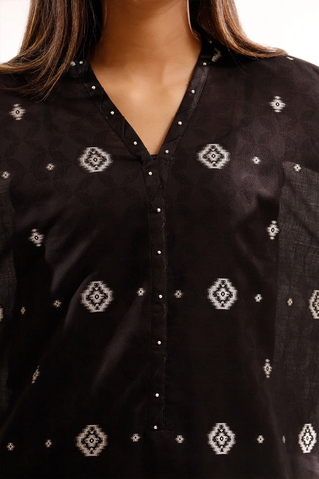 Unstitched Jacquard Cotton 2 Piece (Shirt/Dupatta) - Image 7