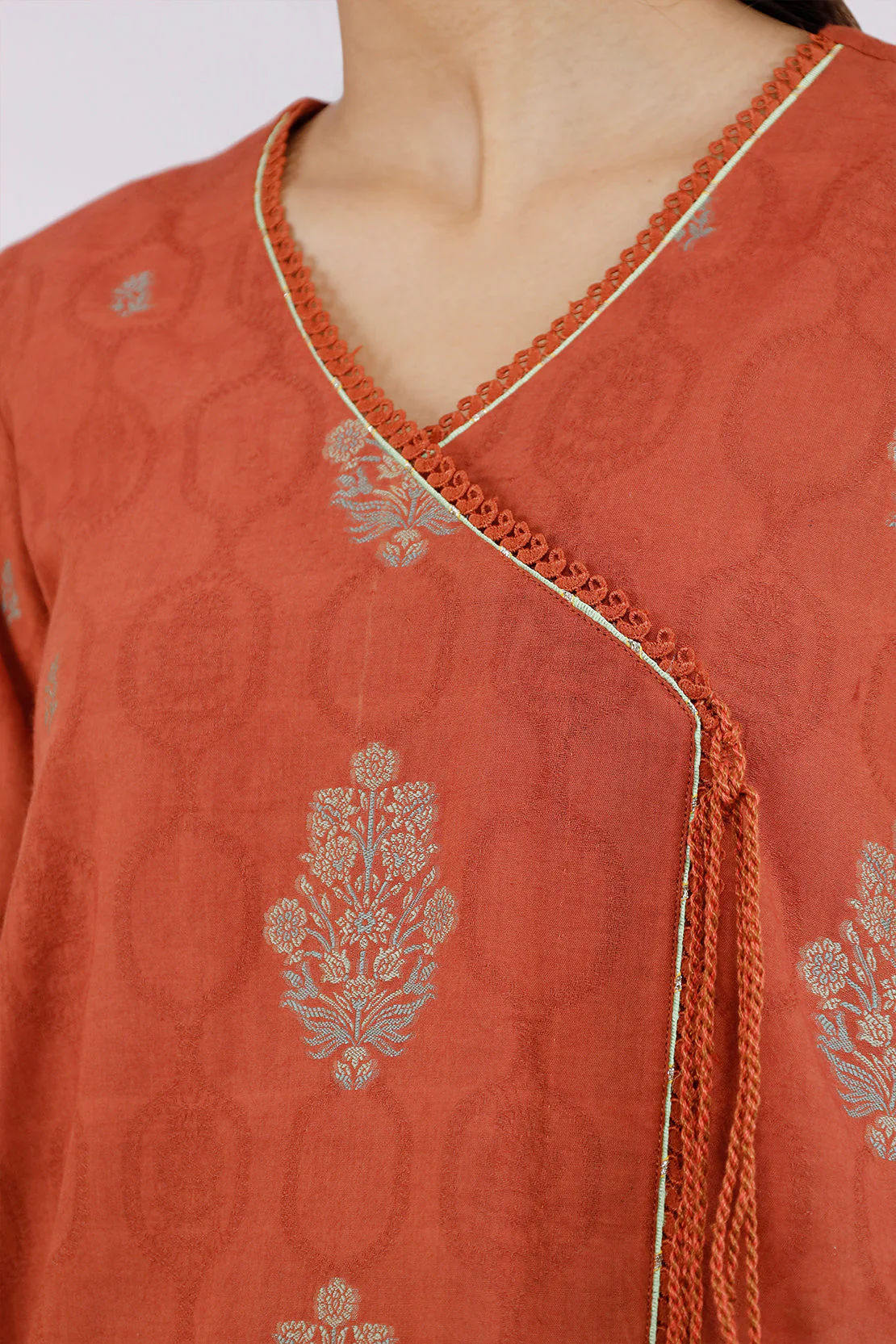 Unstitched Jacquard Cotton 2 Piece (Shirt/Dupatta) - Image 5