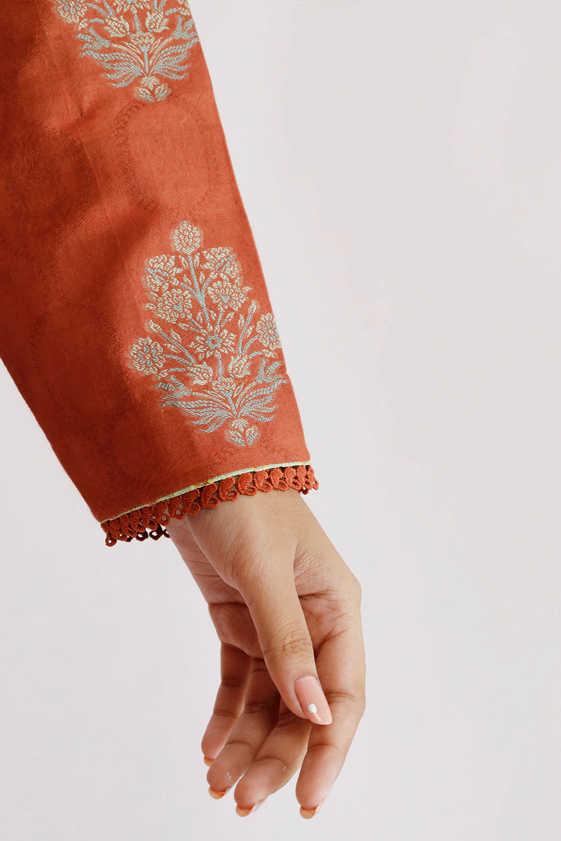 Unstitched Jacquard Cotton 2 Piece (Shirt/Dupatta) - Image 7