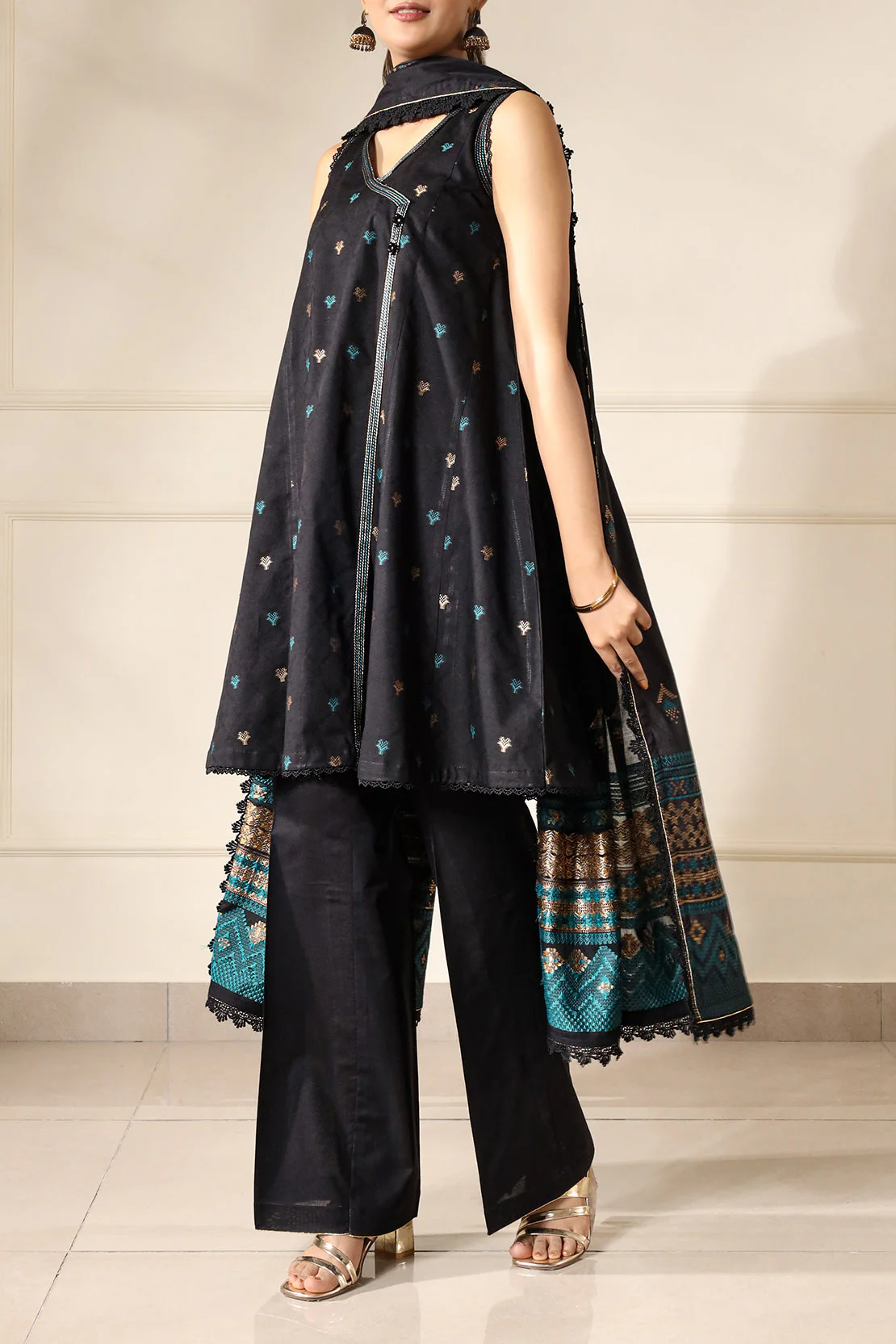 Unstitched Jacquard Cotton 2 Piece (Shirt/Dupatta) - Image 6