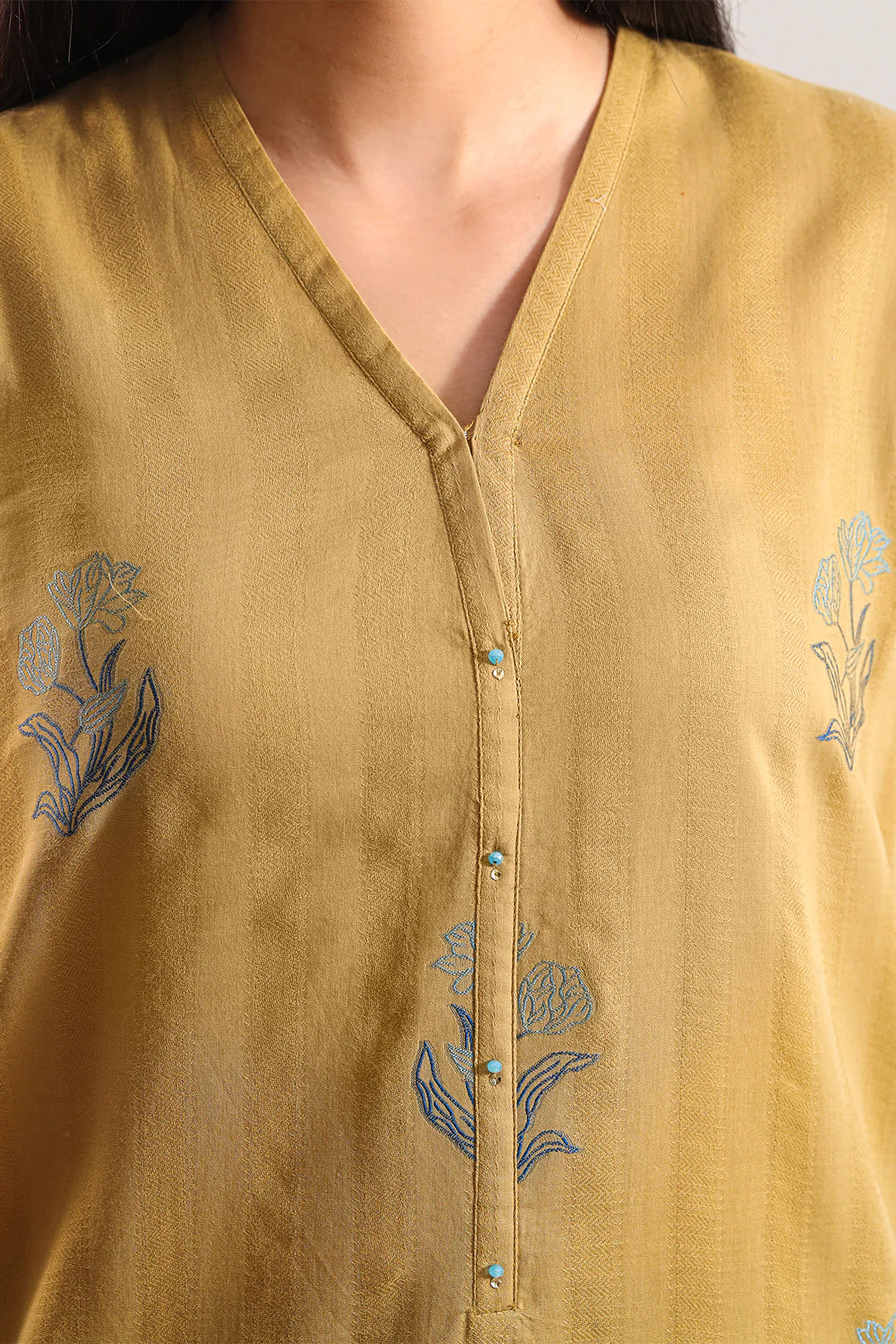 Unstitched Jacquard Cotton  2 Piece (Shirt/Dupatta) - Image 3