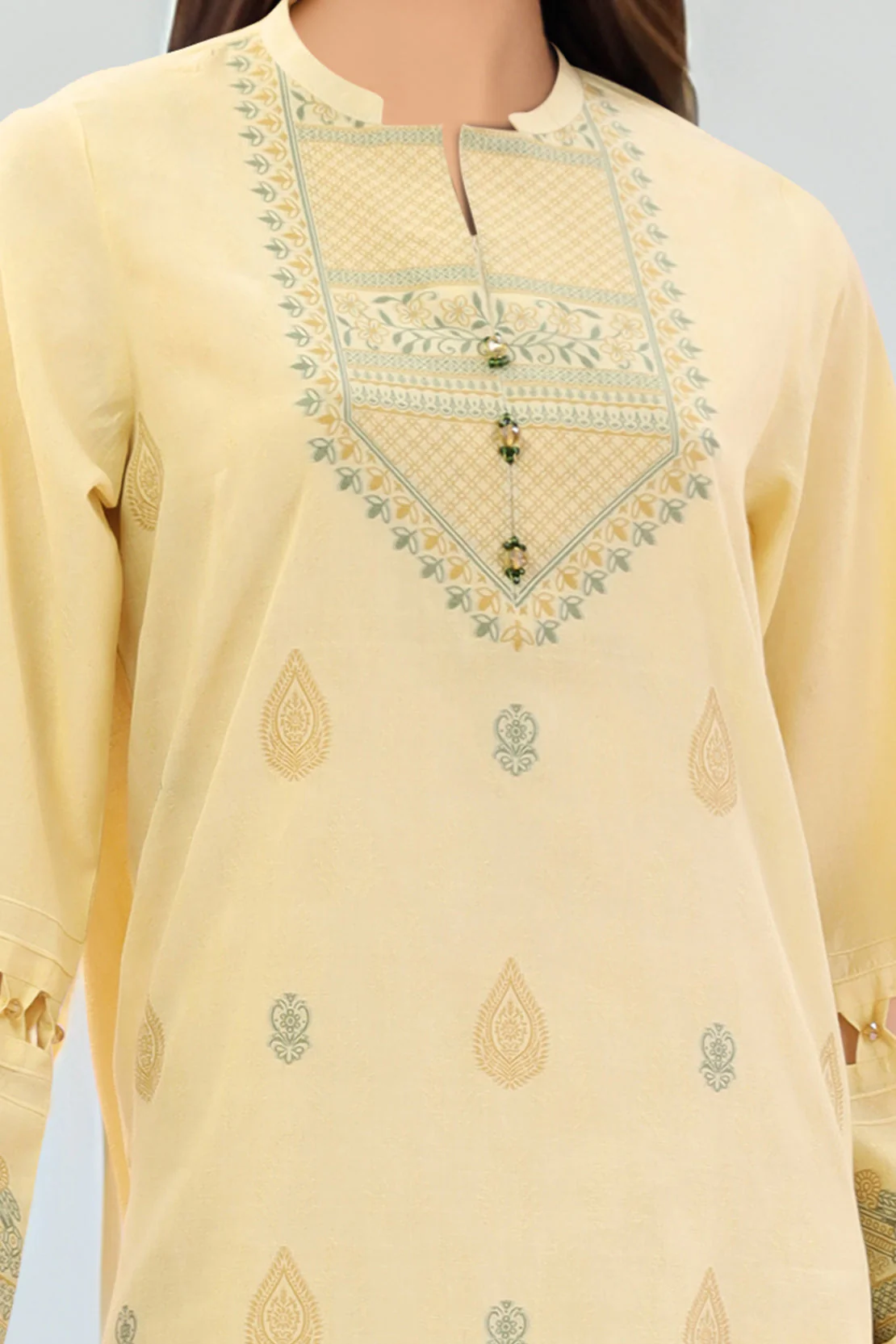 Unstitched Jacquard Cotton 2 Piece (Shirt/Dupatta) - Image 2