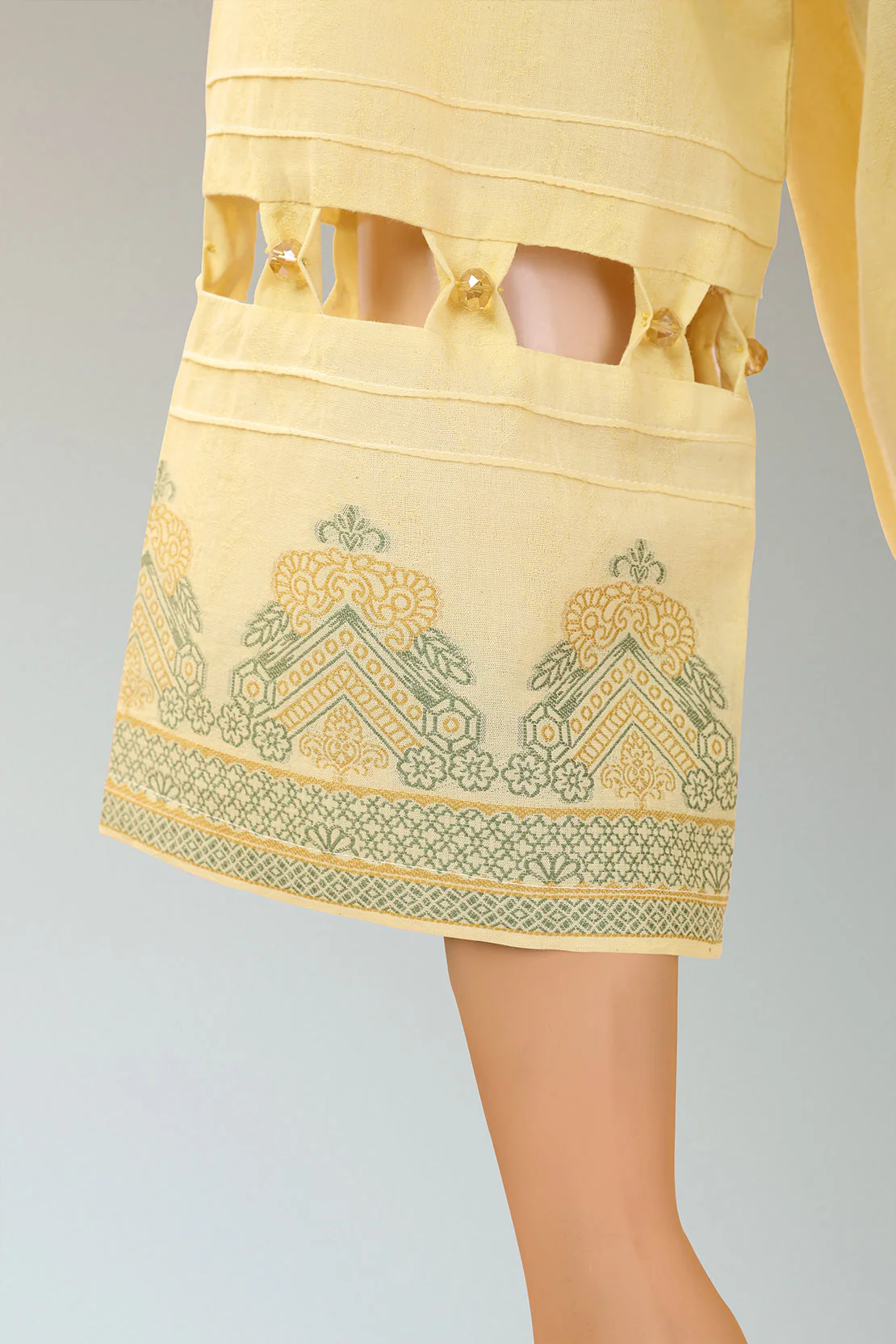 Unstitched Jacquard Cotton 2 Piece (Shirt/Dupatta) - Image 3