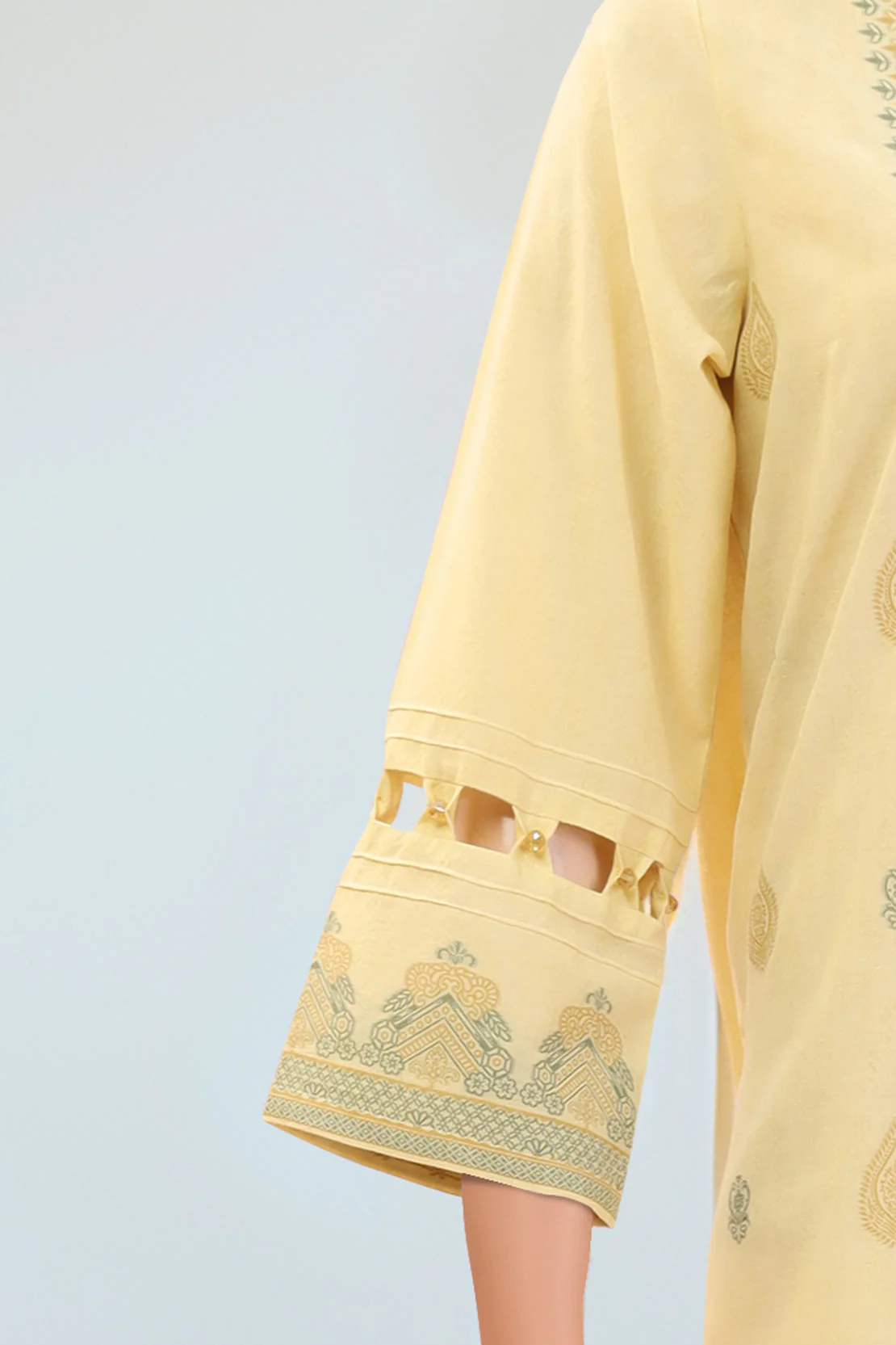 Unstitched Jacquard Cotton 2 Piece (Shirt/Dupatta) - Image 4