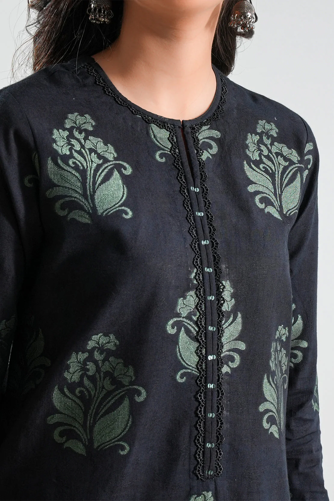 Unstitched Jacquard Cotton 2 Piece (Shirt/Dupatta) - Image 4