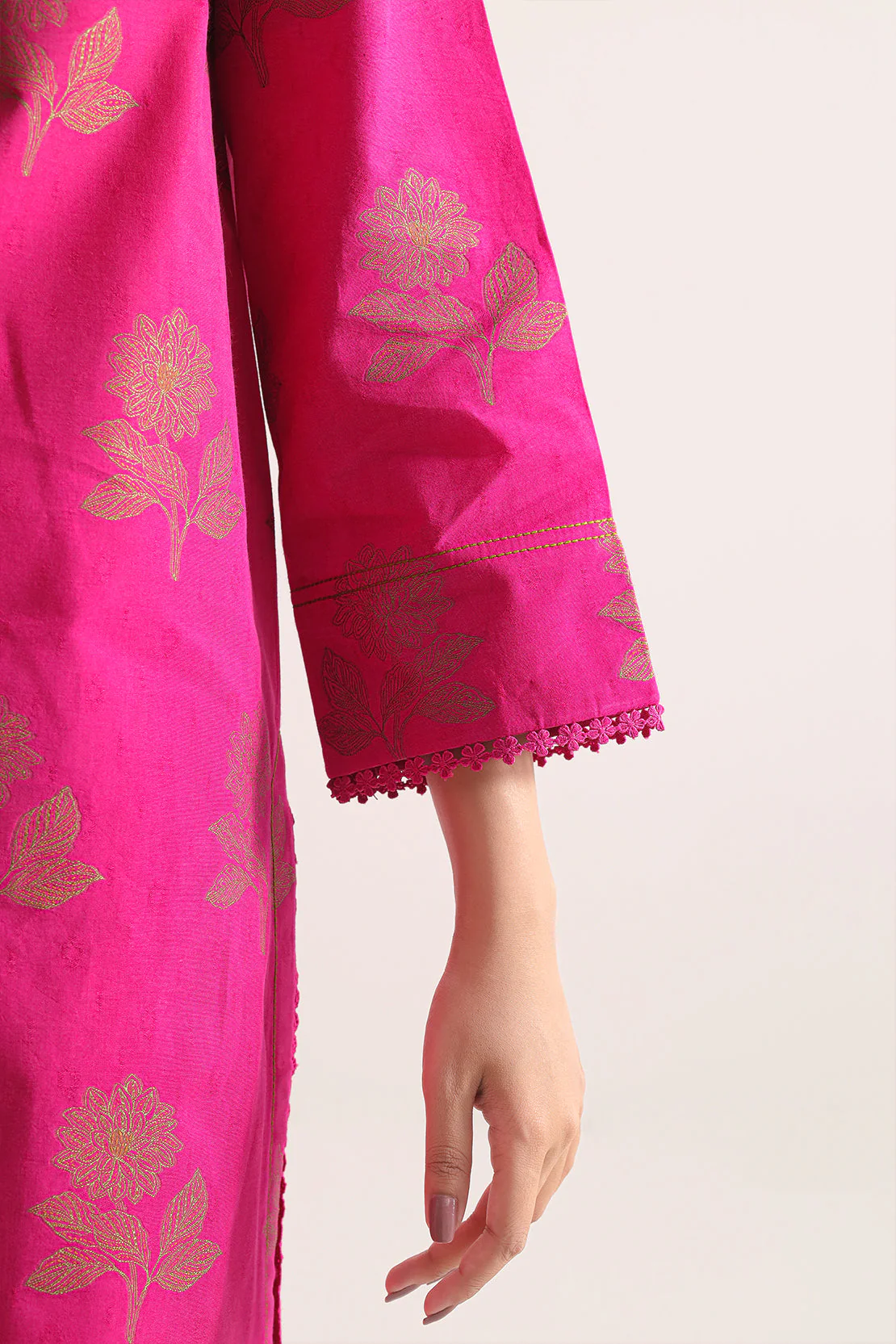 Unstitched Jacquard Cotton 2 Piece (Shirt/Dupatta) - Image 4