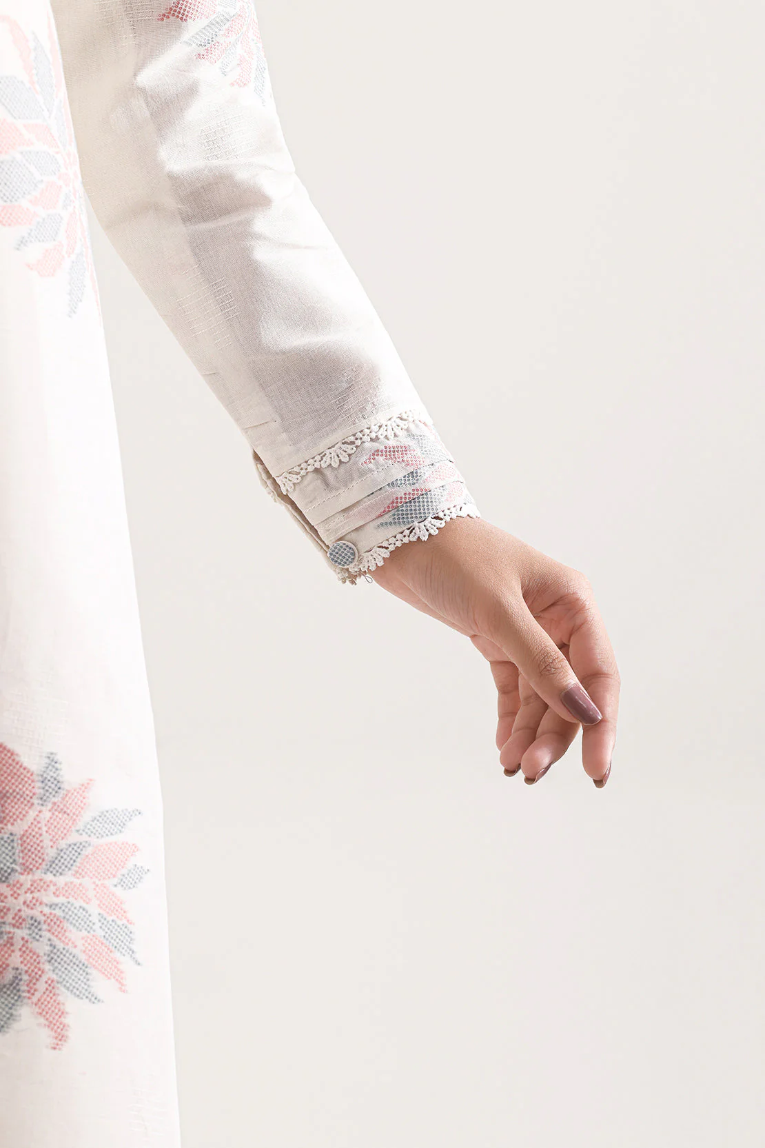Unstitched Jacquard Cotton 2 Piece (Shirt/Dupatta) - Image 5