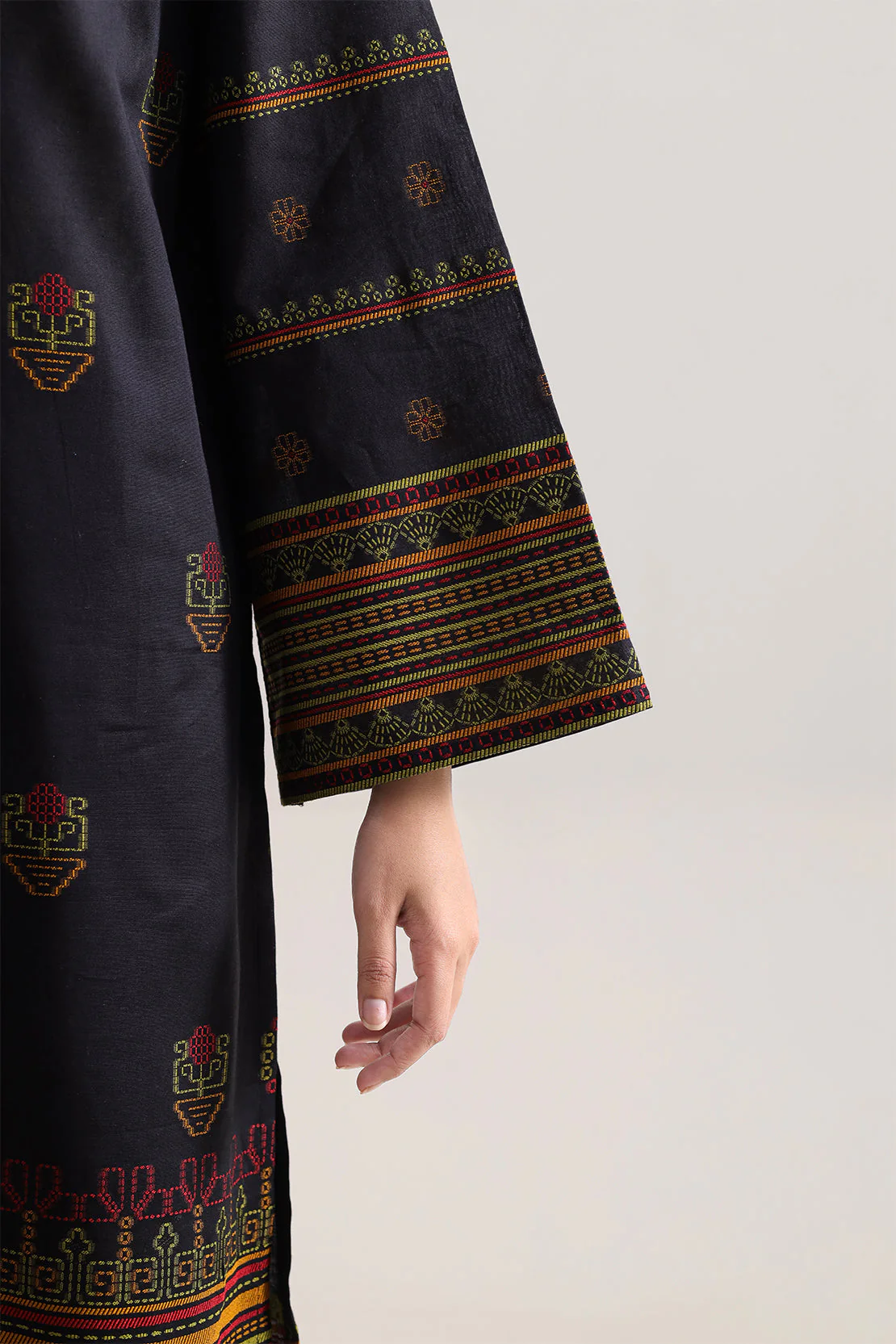 Unstitched Jacquard Cotton 2 Piece (Shirt/Dupatta) - Image 5
