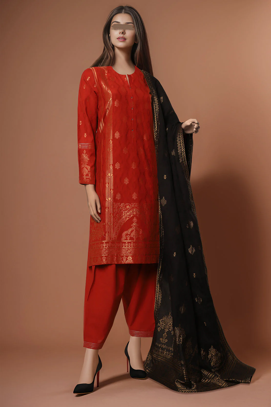 Unstitched Jacquard Cotton 2 Piece (Shirt/Trouser)