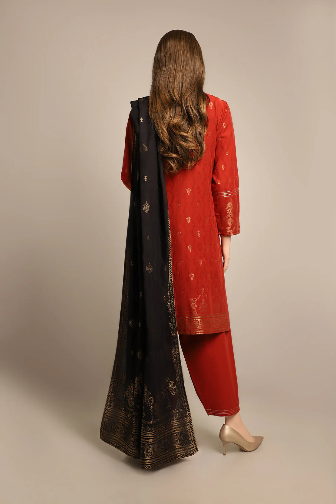 Unstitched Jacquard Cotton 2 Piece (Shirt/Trouser) - Image 3