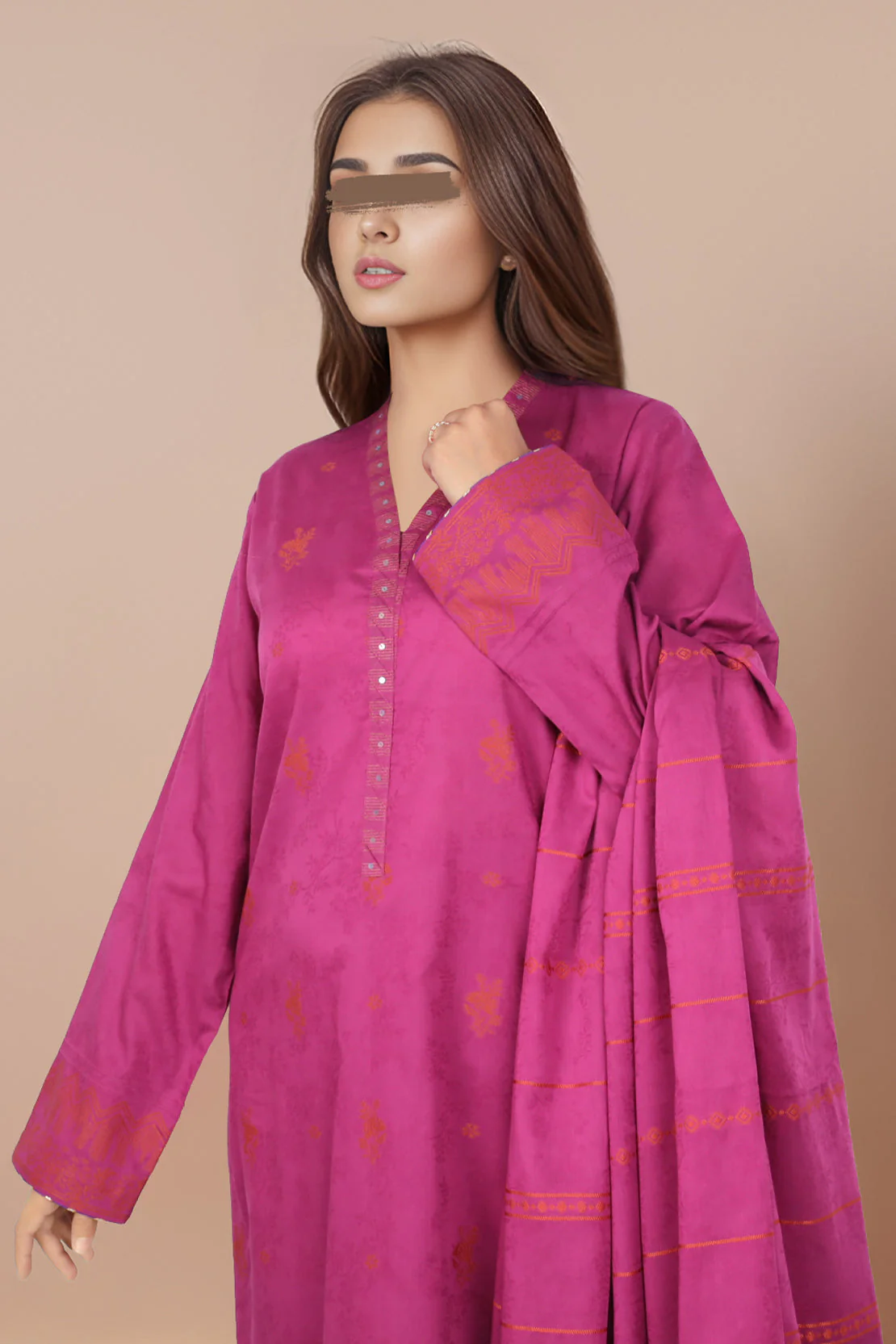Unstitched Jacquard Cotton 2 Piece (Shirt/Trouser) - Image 4