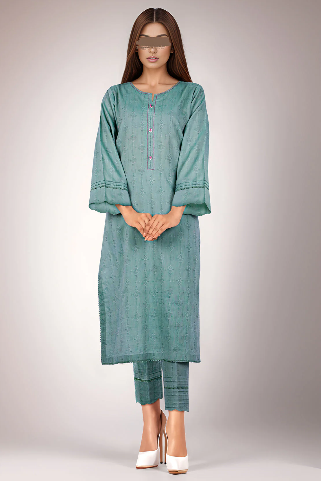 Unstitched Jacquard Cotton 2 Piece (Shirt/Trouser)