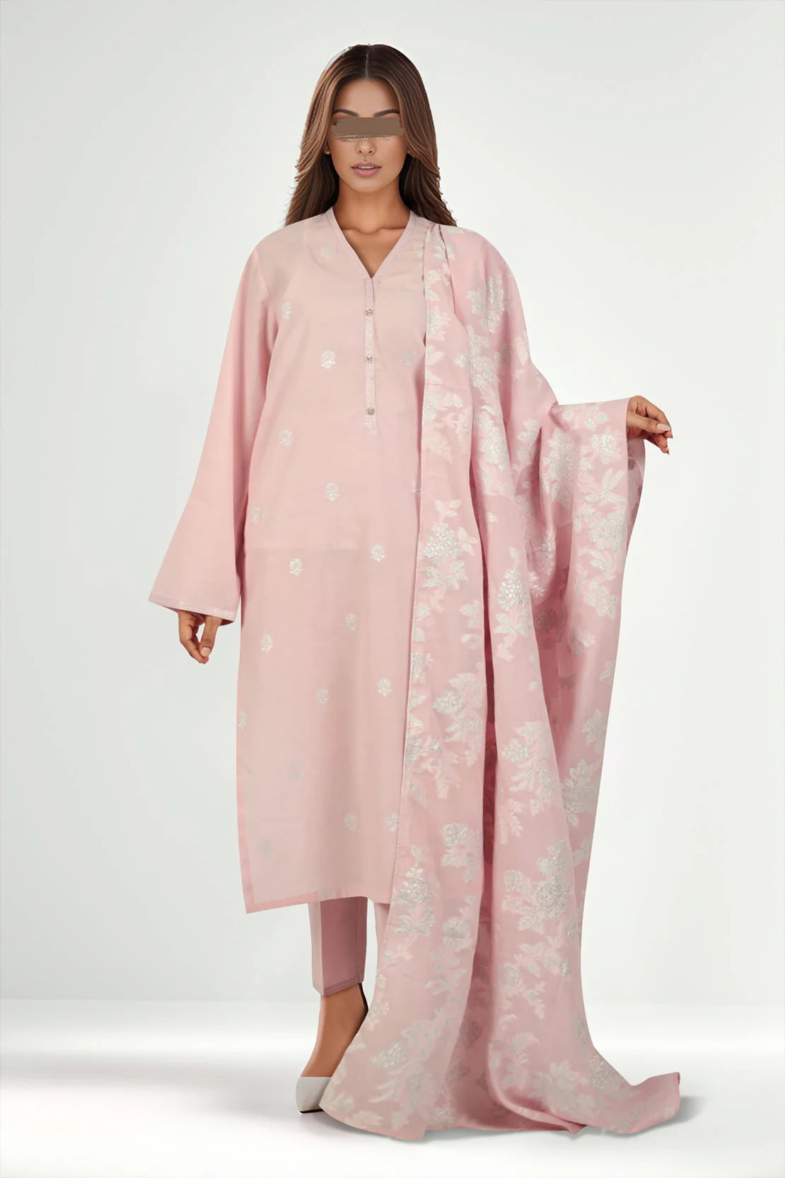 Unstitched Jacquard Cotton 2 Piece (Shirt/Trouser)