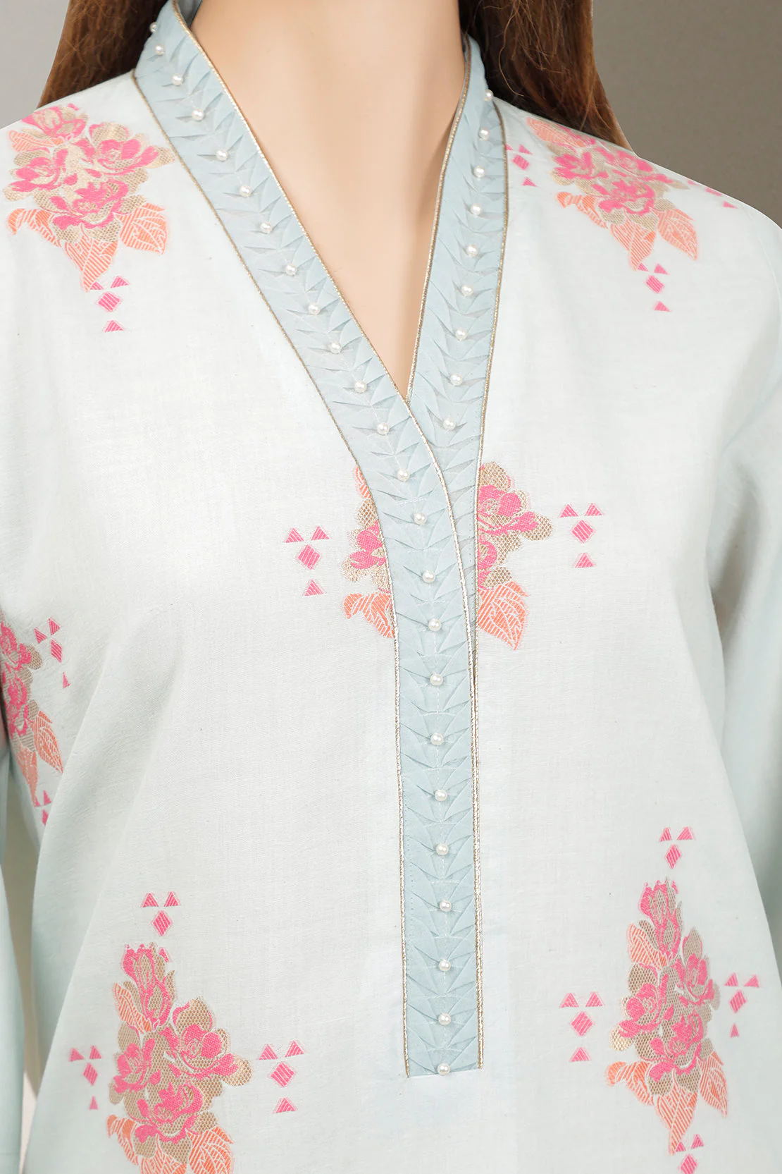 Unstitched Jacquard Cotton 2 Piece (Shirt/Trouser) - Image 2