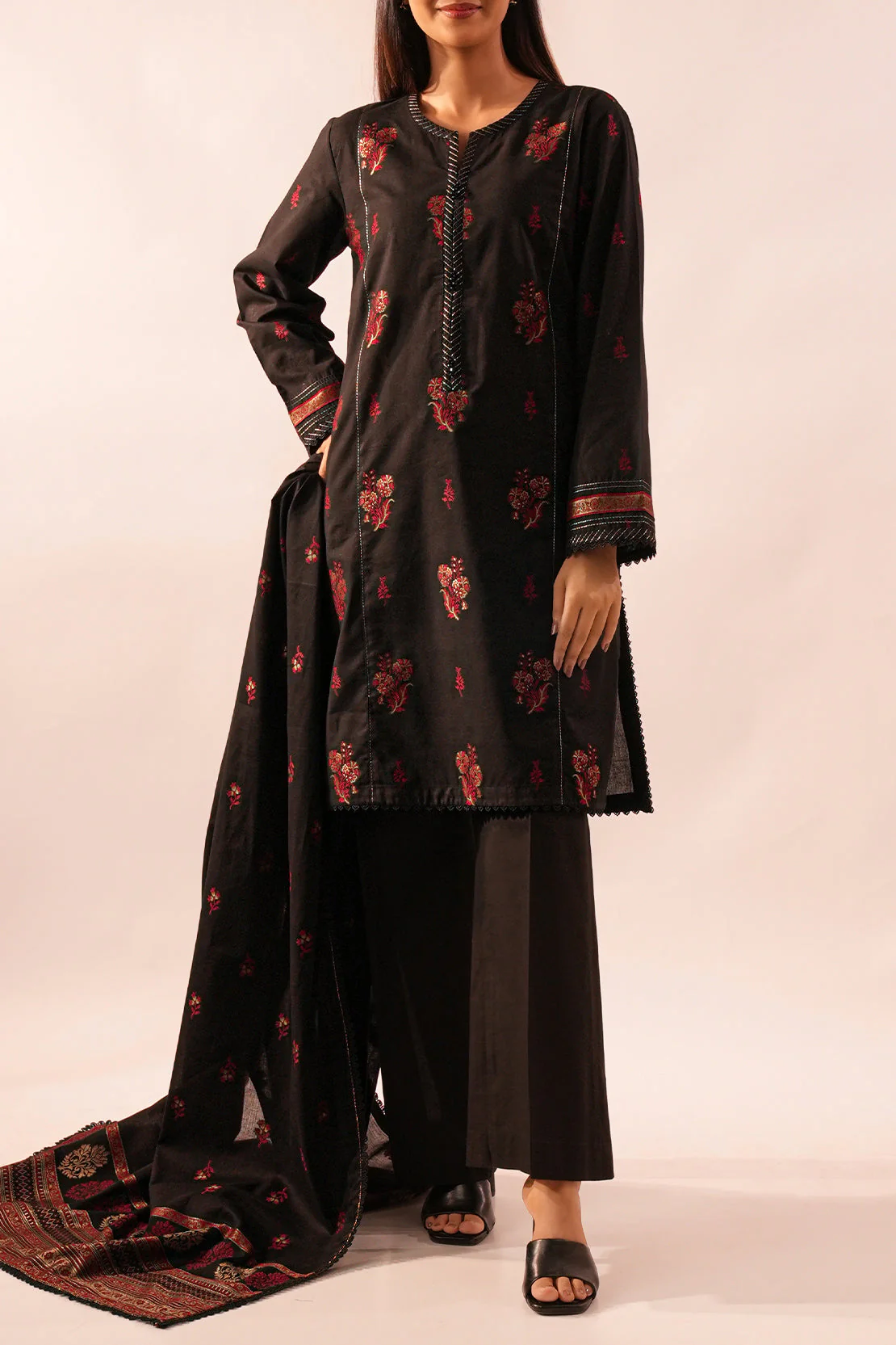 Unstitched Jacquard Cotton 2 Piece (Shirt/Trouser) - Image 3