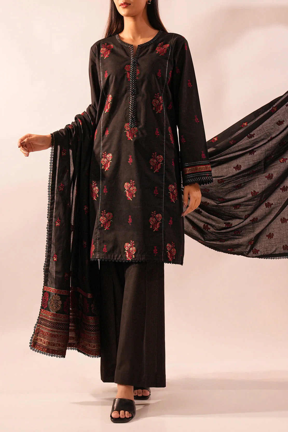 Unstitched Jacquard Cotton 2 Piece (Shirt/Trouser) - Image 5