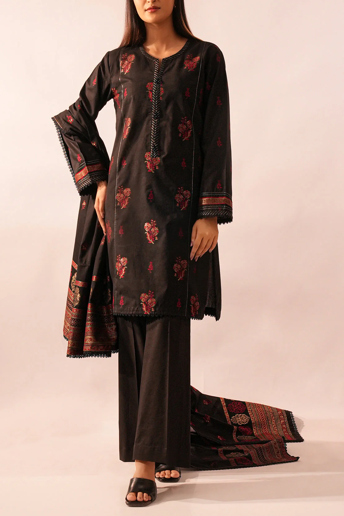 Unstitched Jacquard Cotton 2 Piece (Shirt/Trouser) - Image 6
