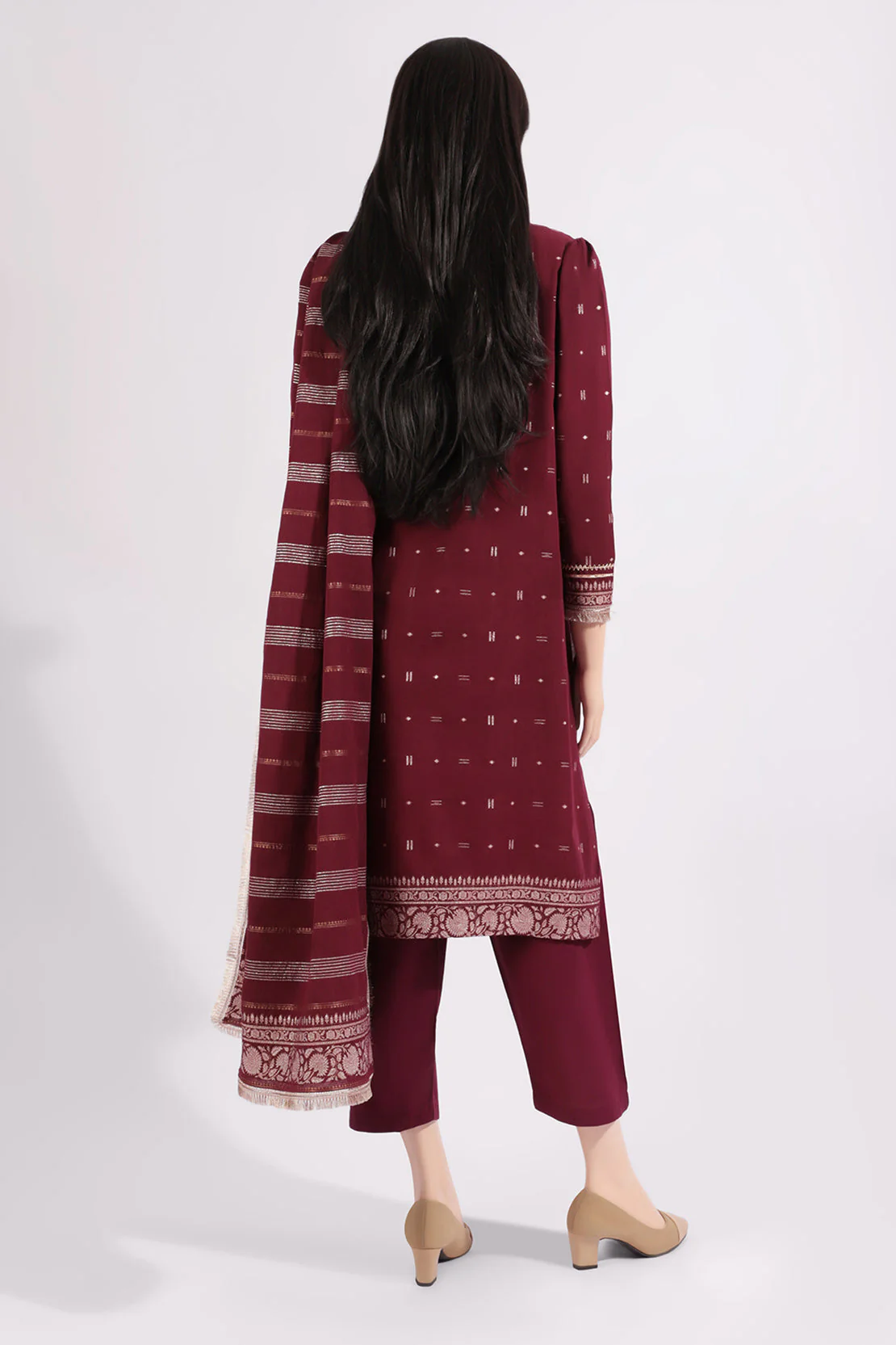 Unstitched Jacquard Cotton 2 Piece (Shirt/Trouser) - Image 2