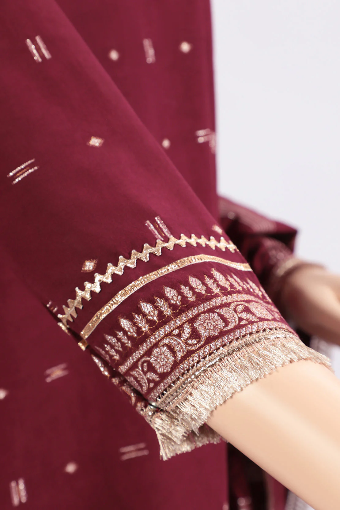 Unstitched Jacquard Cotton 2 Piece (Shirt/Trouser) - Image 3
