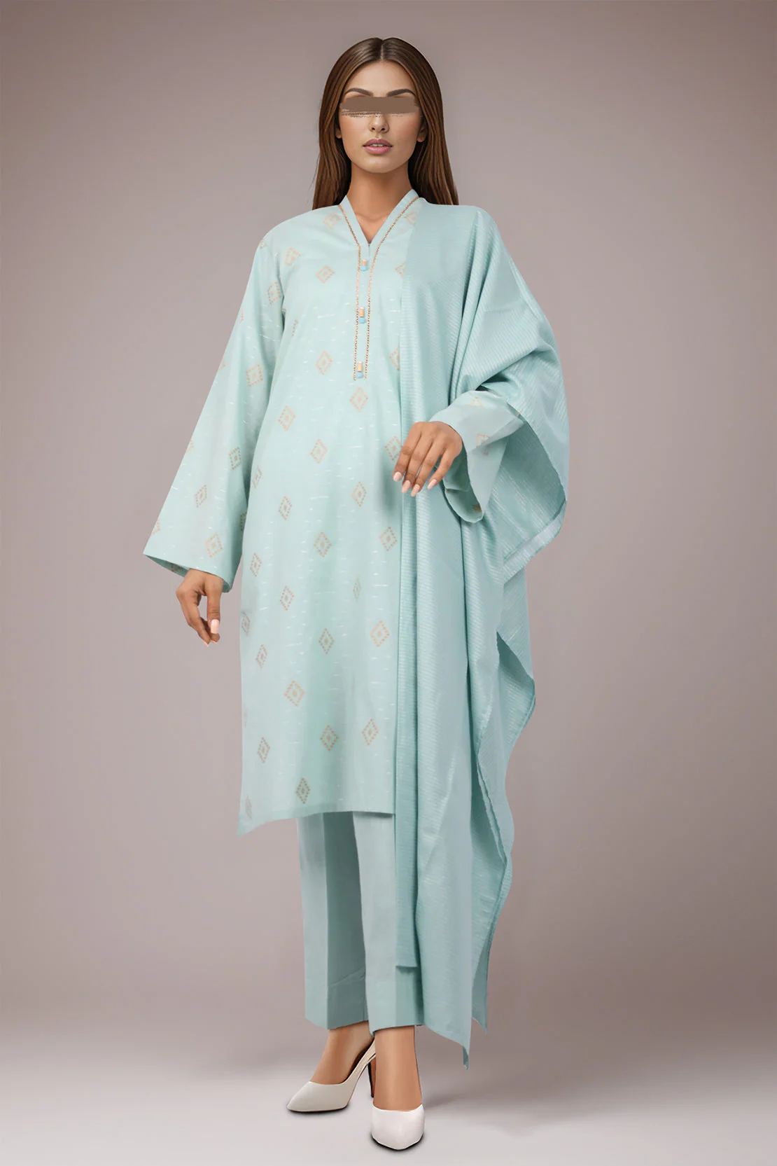 Unstitched Jacquard Cotton 2 Piece (Shirt/Trouser)