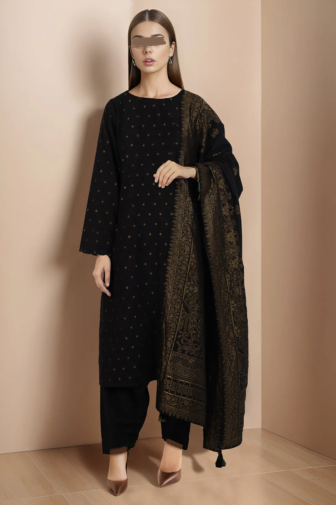 Unstitched Jacquard Cotton 2 Piece (Shirt/Trouser)
