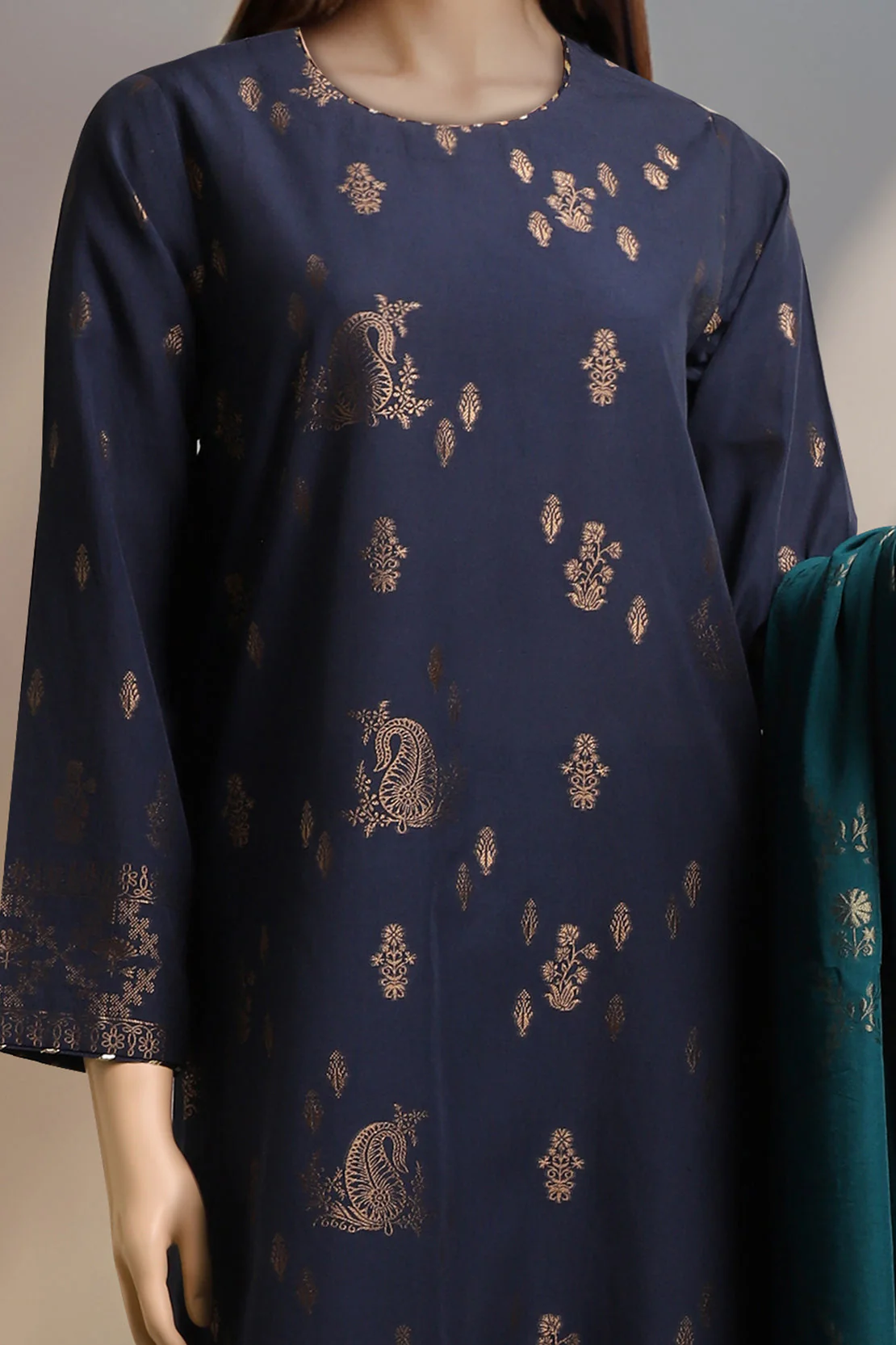 Unstitched Jacquard Cotton 2 Piece (Shirt/Trouser)
