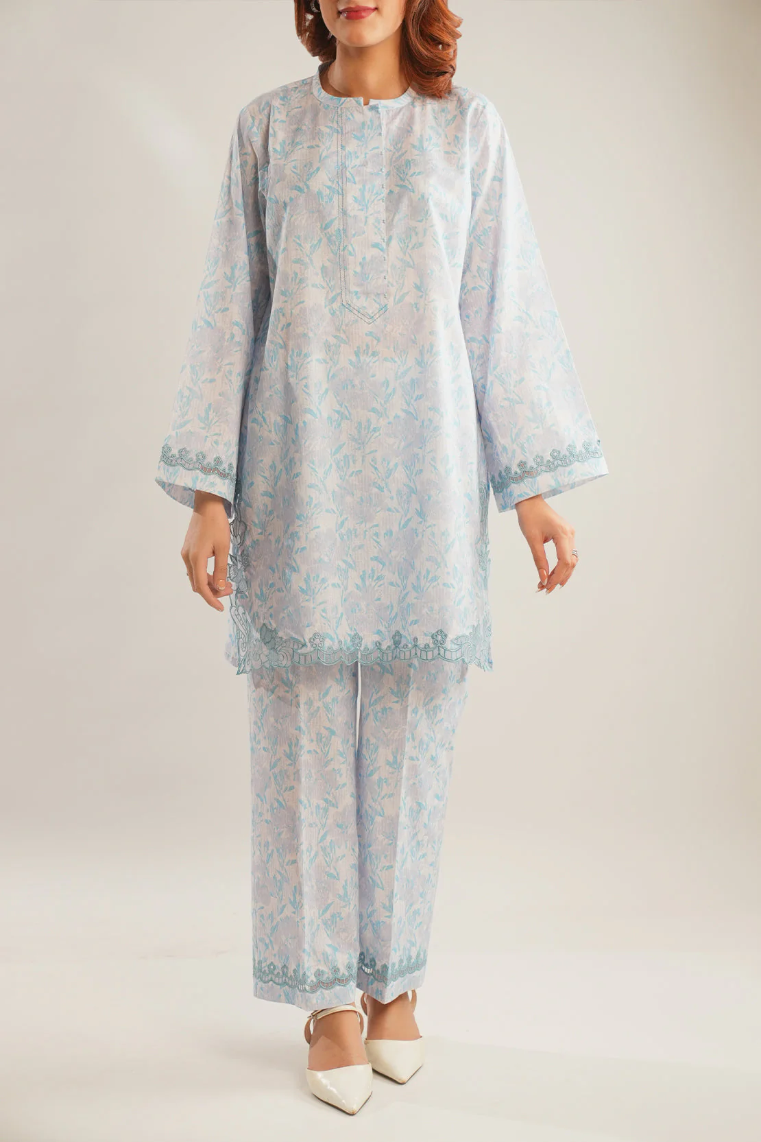 Unstitched Jacquard Cotton 2 Piece (Shirt/Trouser)